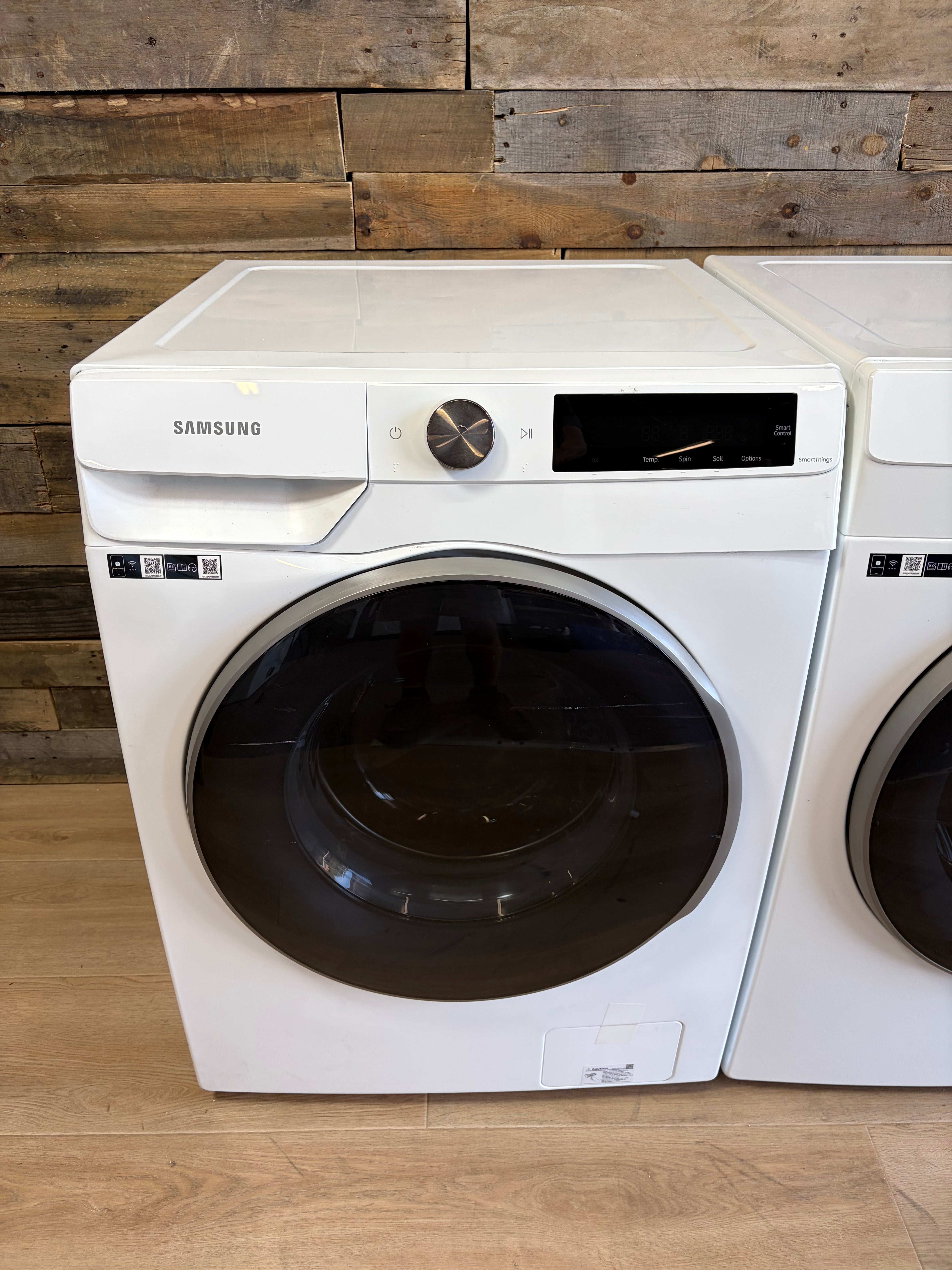 2.5 cu. ft. Compact Front Load Washer and Dryer with AI Smart Dial and Super Speed Wash in White