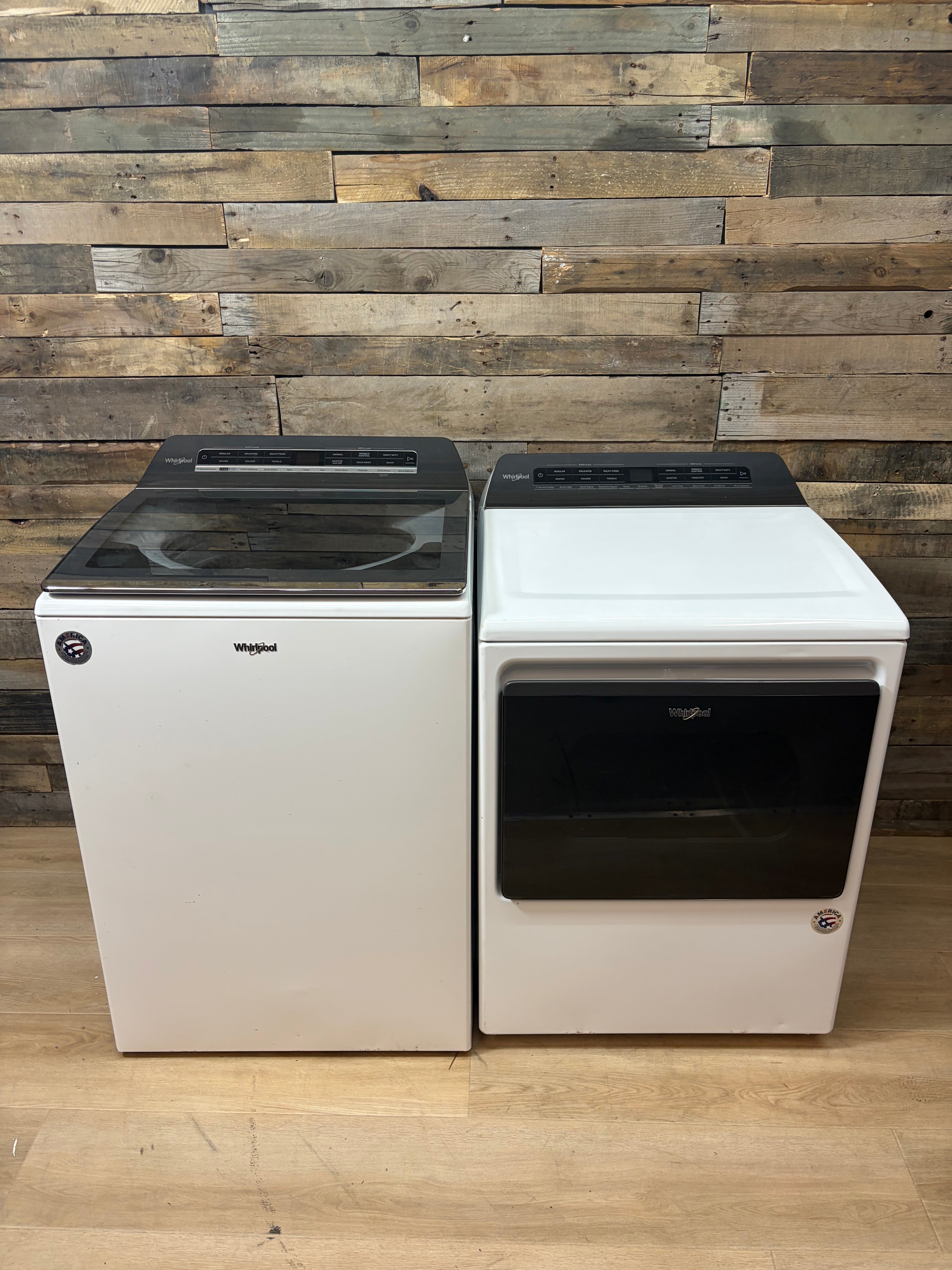 White Whirlpool Load-N-Go Wifi Enable Top Load Set
