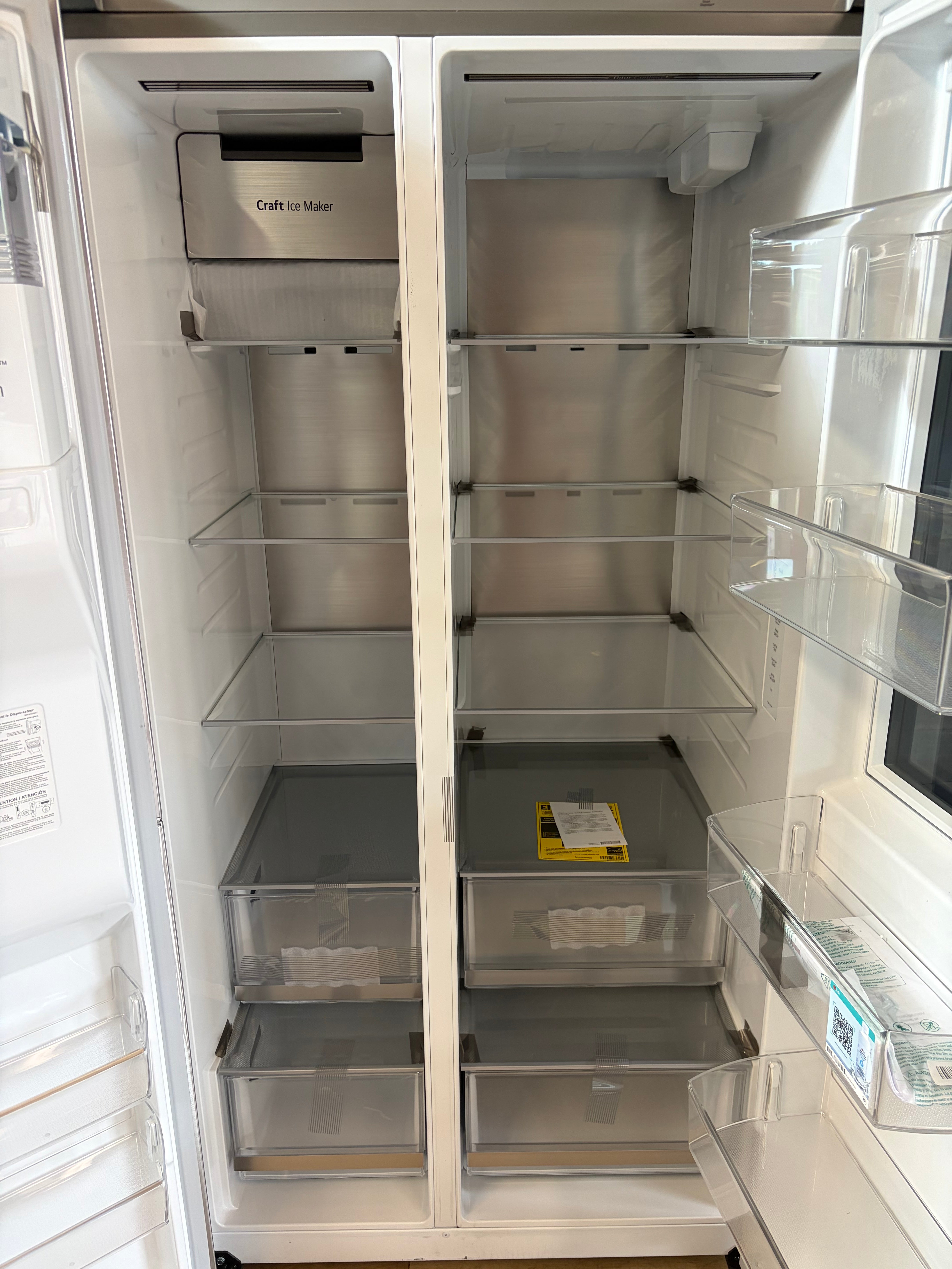 LG 36" 27.1 Cu. Ft. PrintProof™ Stainless Steel Side-by-Side Refrigerator with Craft Ice™