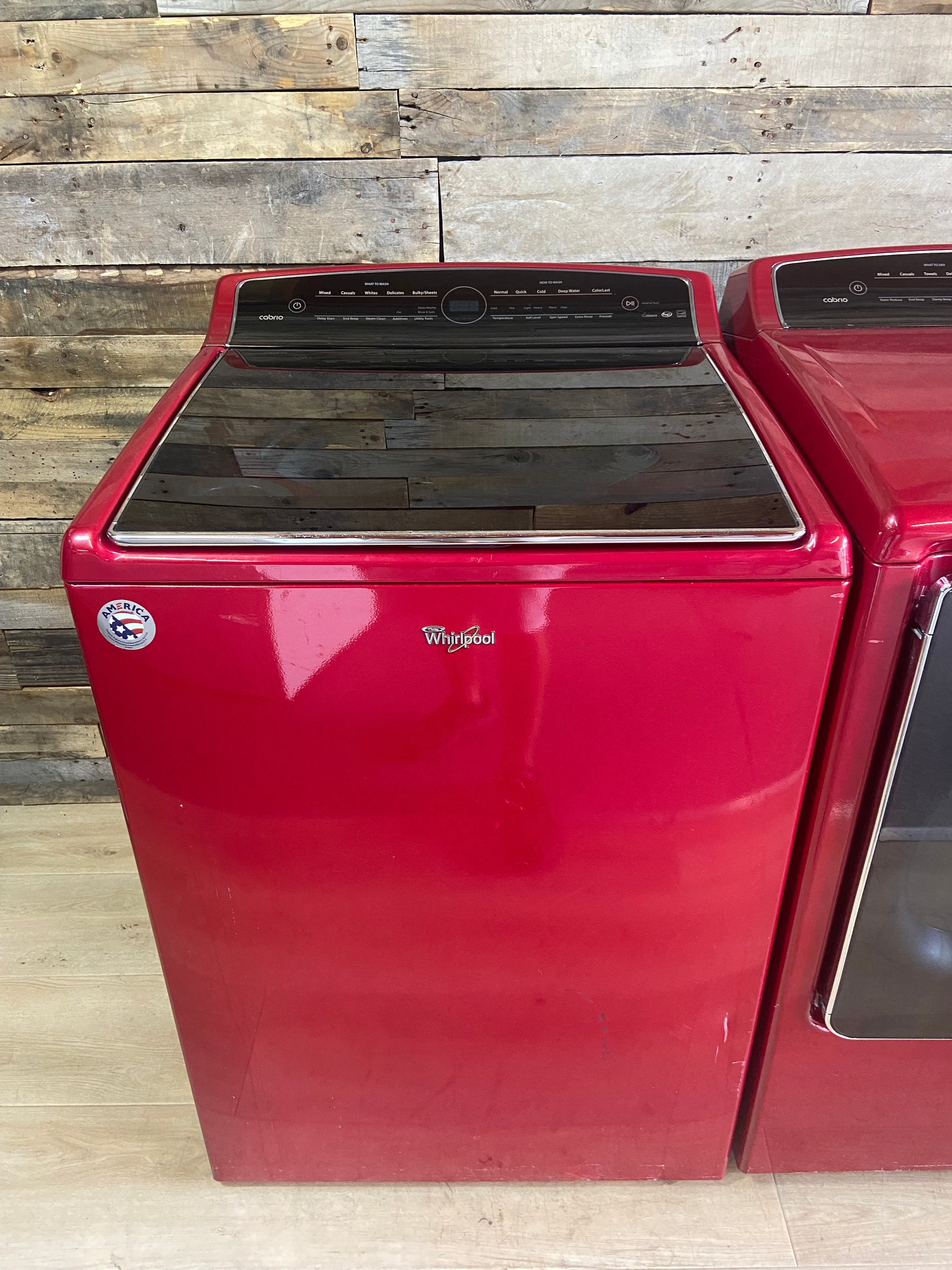 Whirlpool Cabrio Red Top Load Washer & Dryer Set