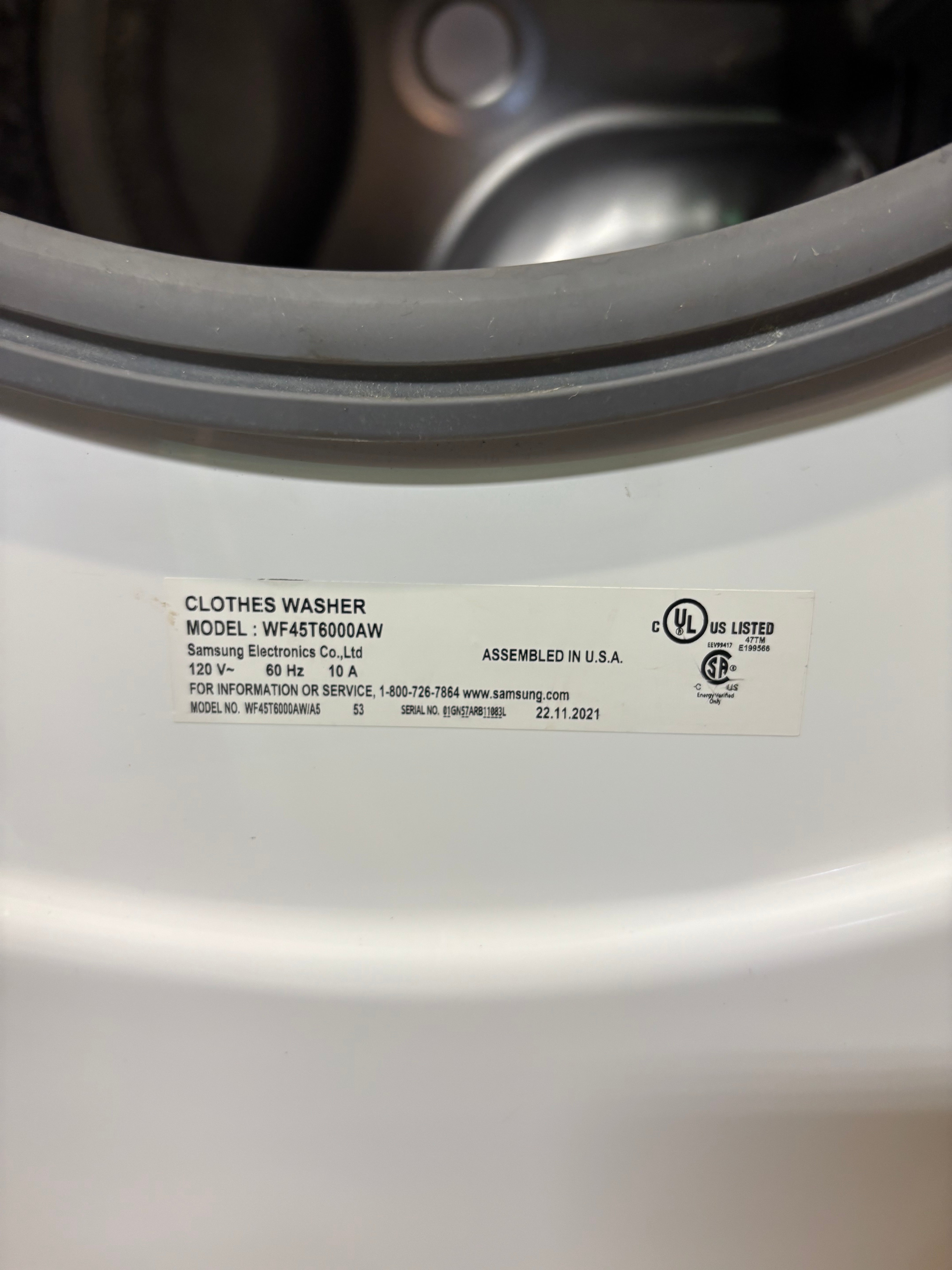 Samsung White Front Load Set