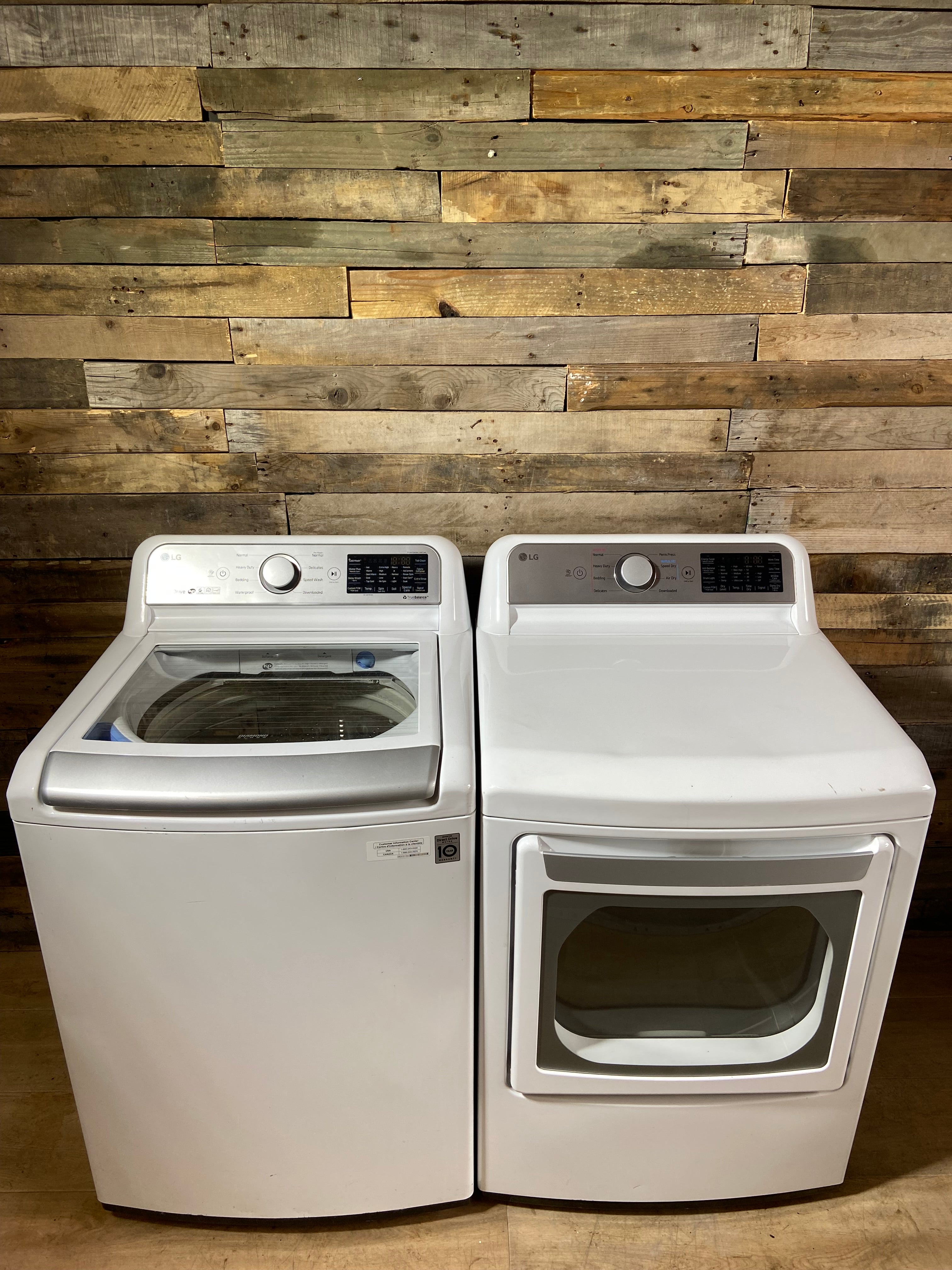 LG Top Load Large Capacity Washer & Dryer Set
