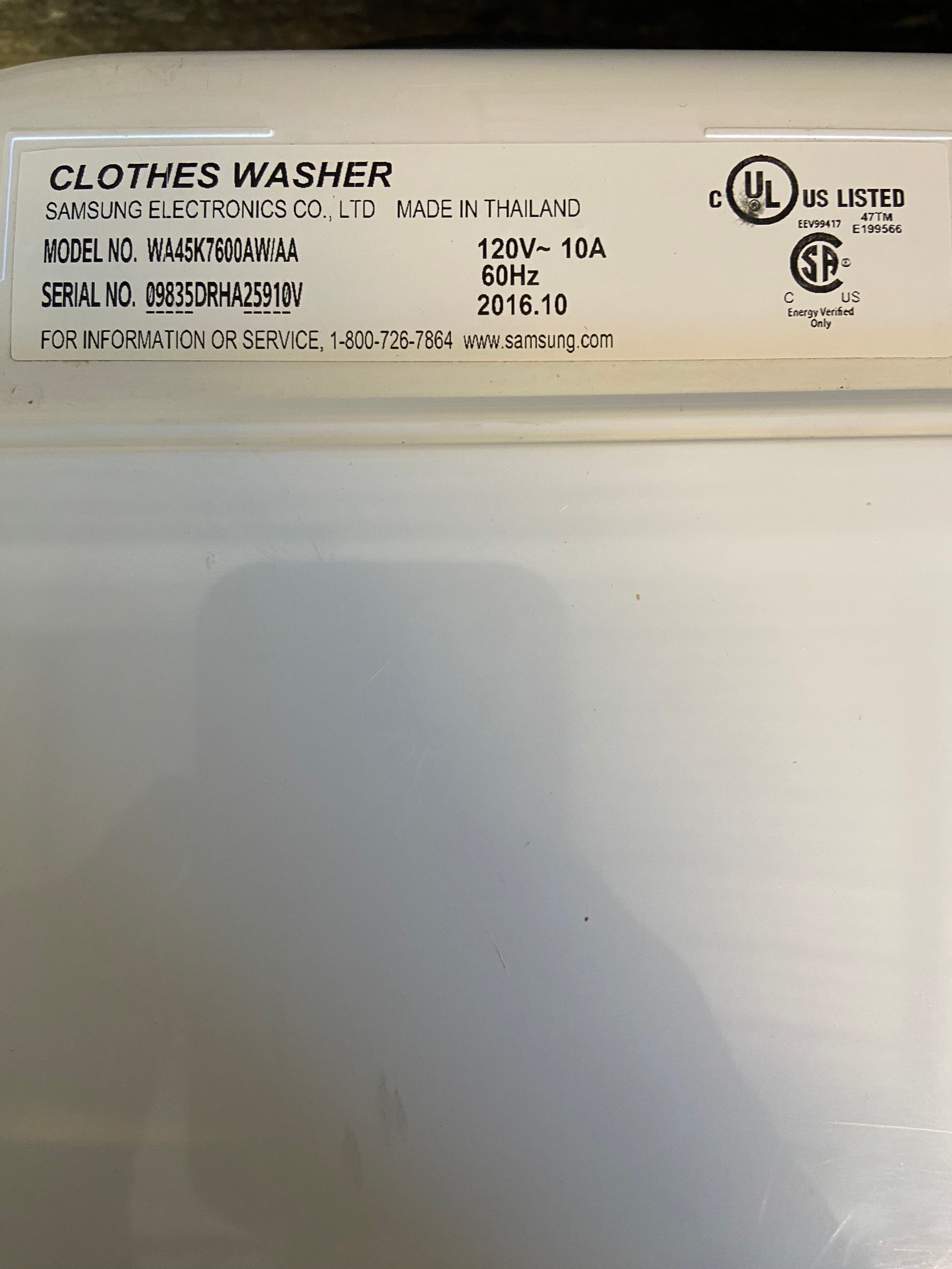 Samsung ActiveWash White Top Load Set