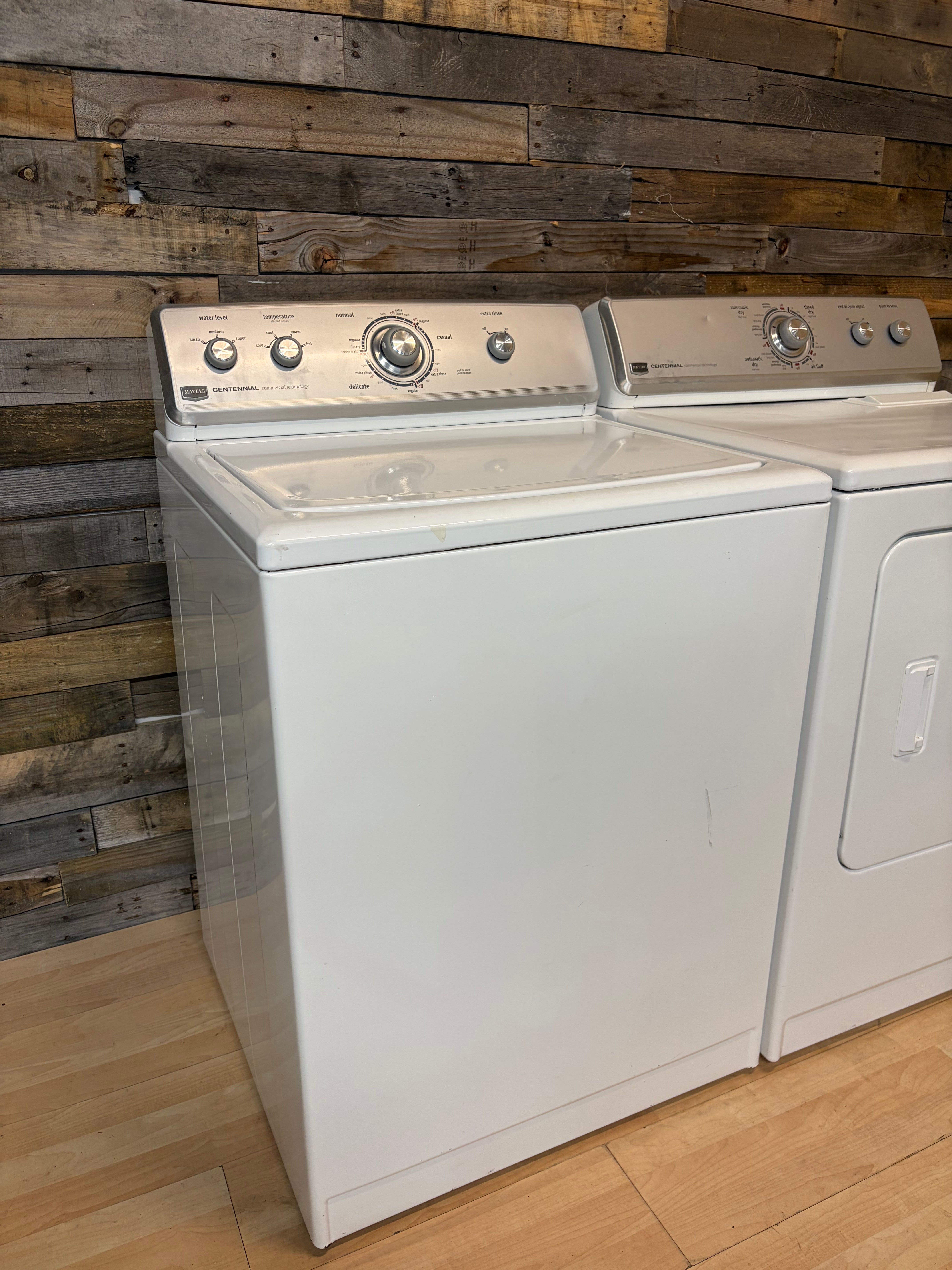 White Maytag Direct Drive Top Load Set