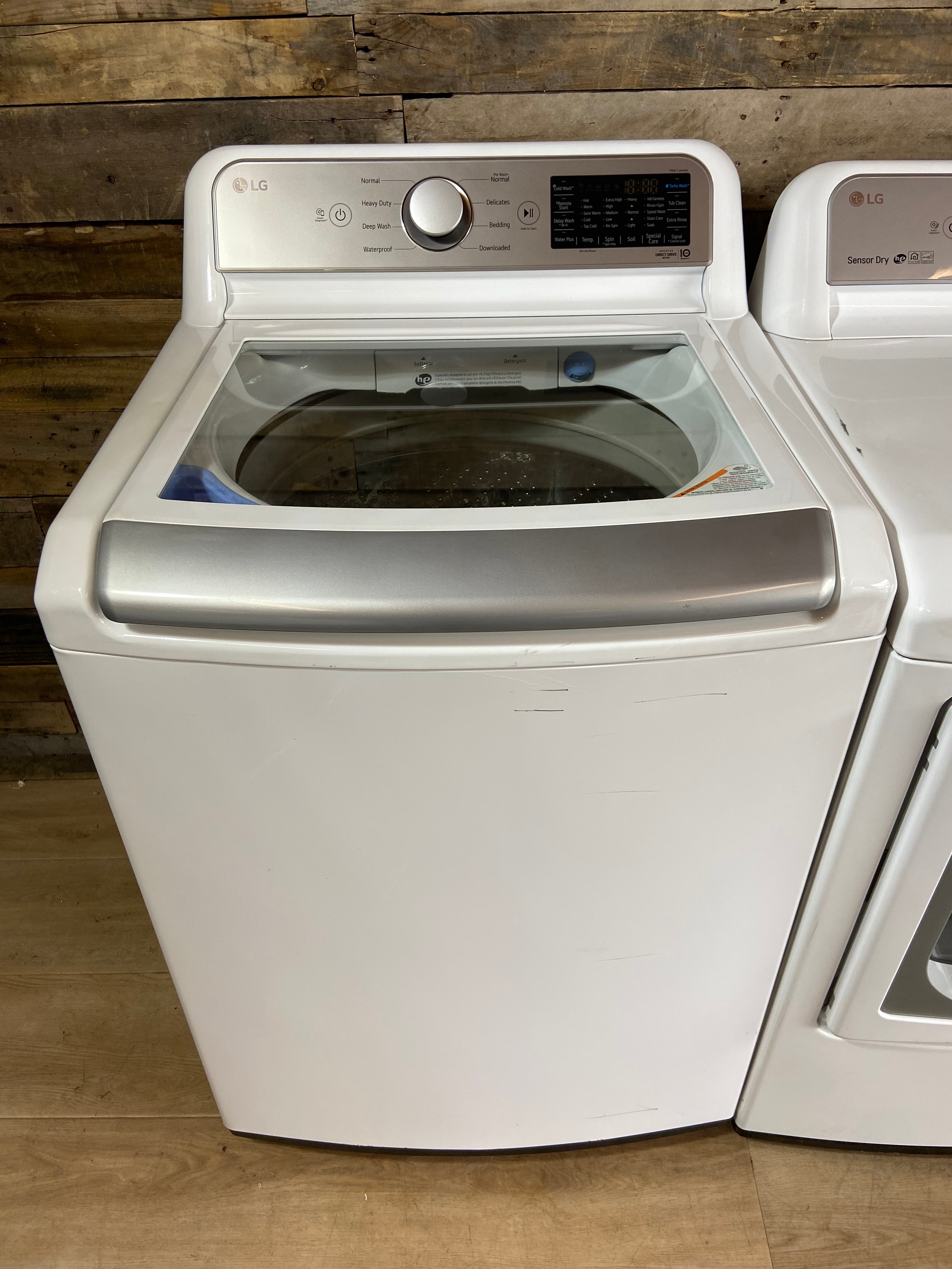 LG Top Load Glass Lid Washer & Dryer Set