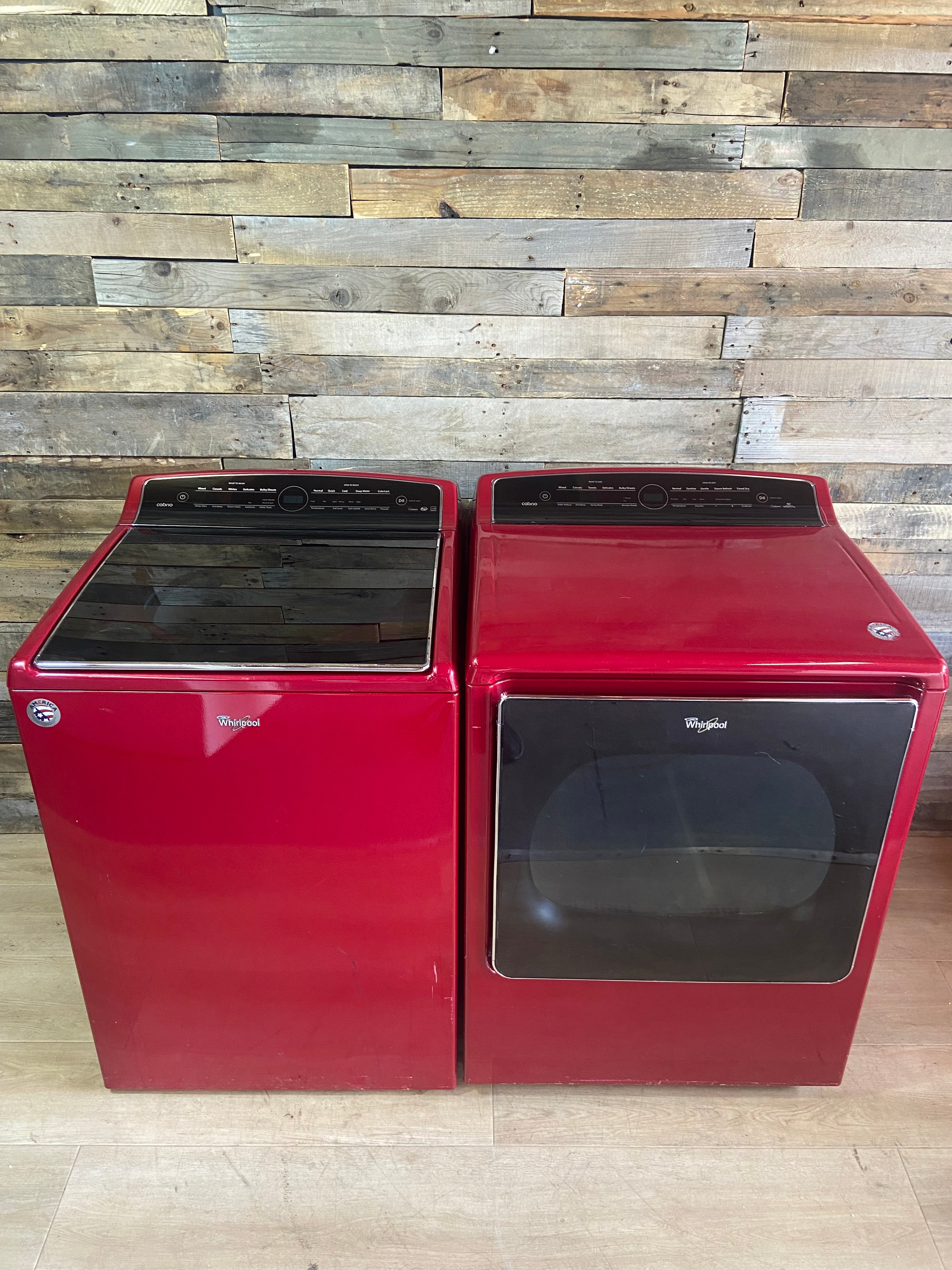 Whirlpool Cabrio Red Top Load Washer & Dryer Set