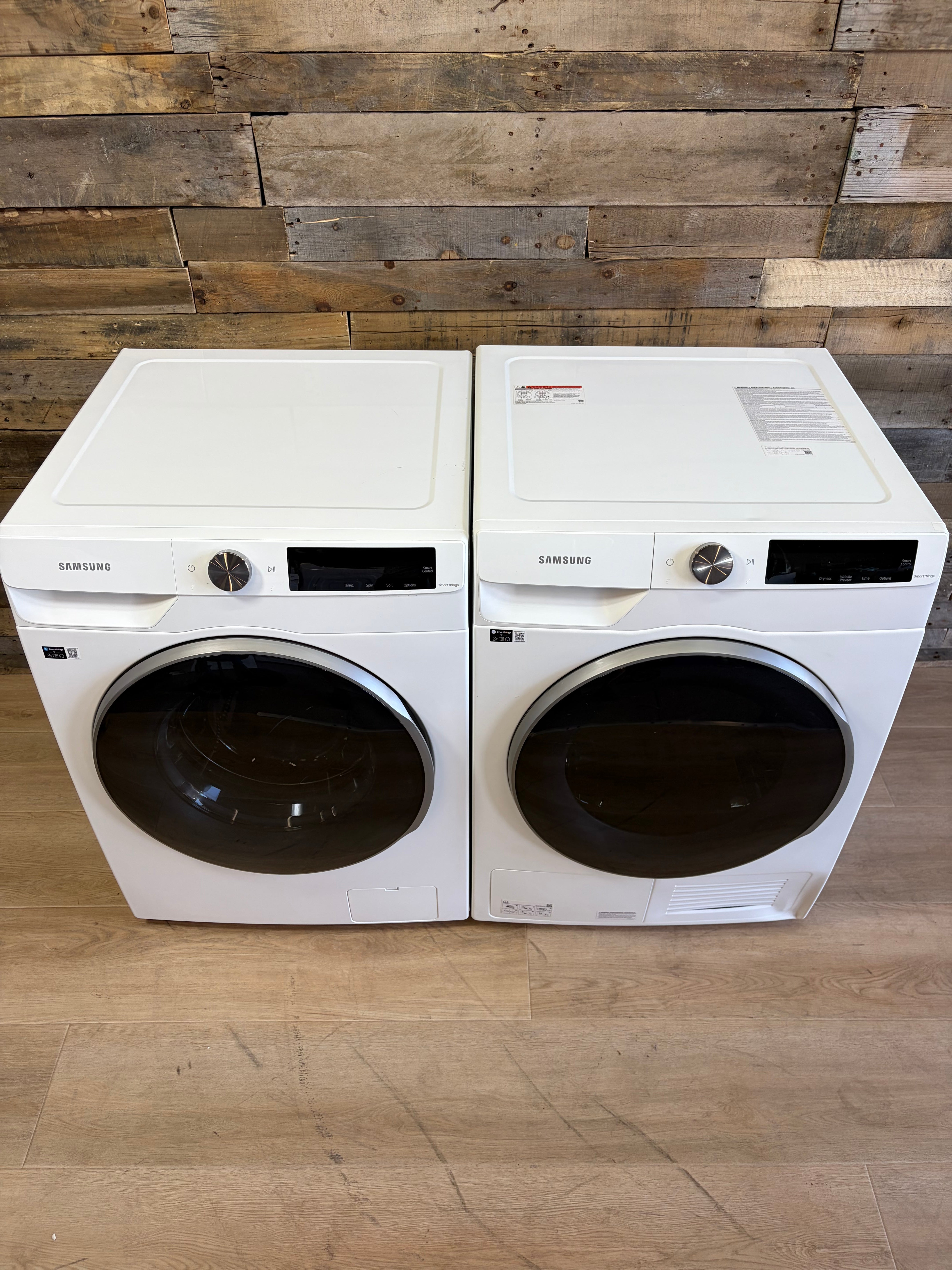 2.5 cu. ft. Compact Front Load Washer and Ventless Heat Pump Dryer with AI Smart Dial and Super Speed Wash in White