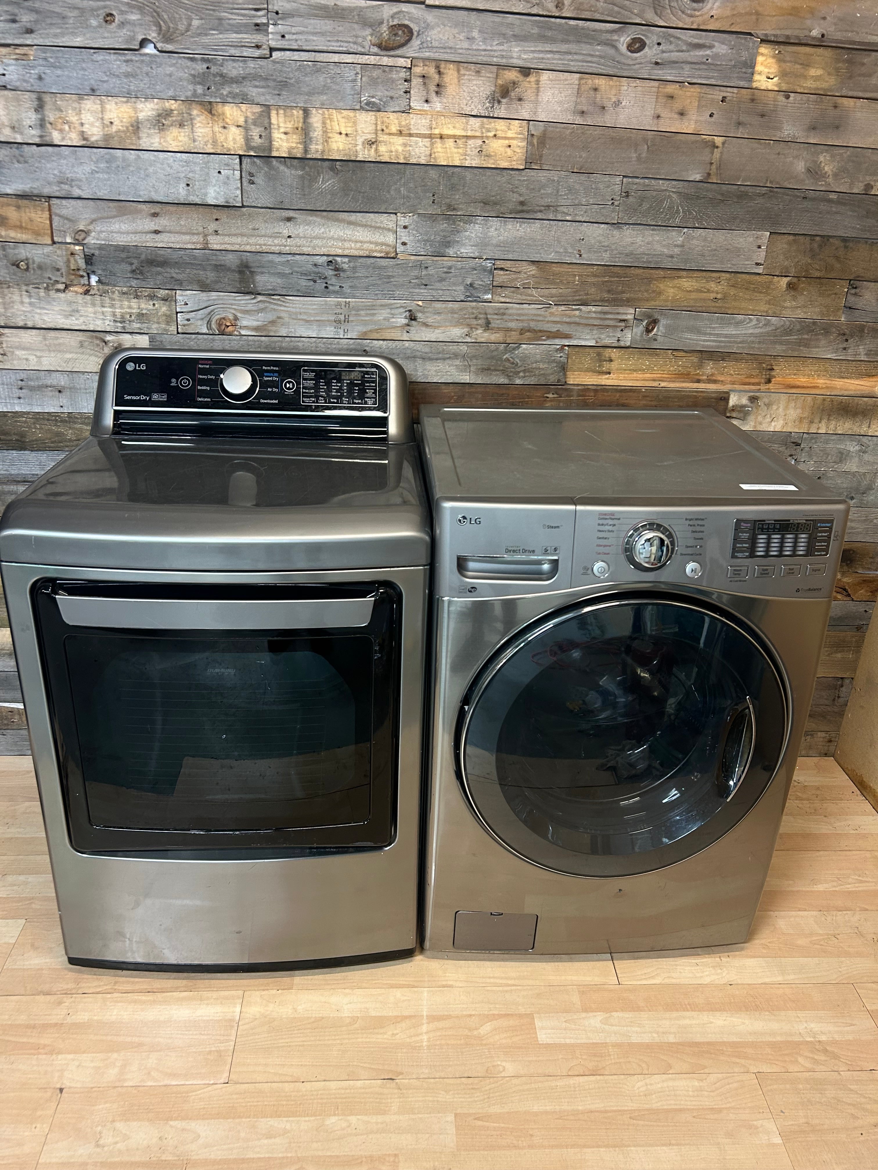 LG Silver Direct Drive Front Load Washer Set