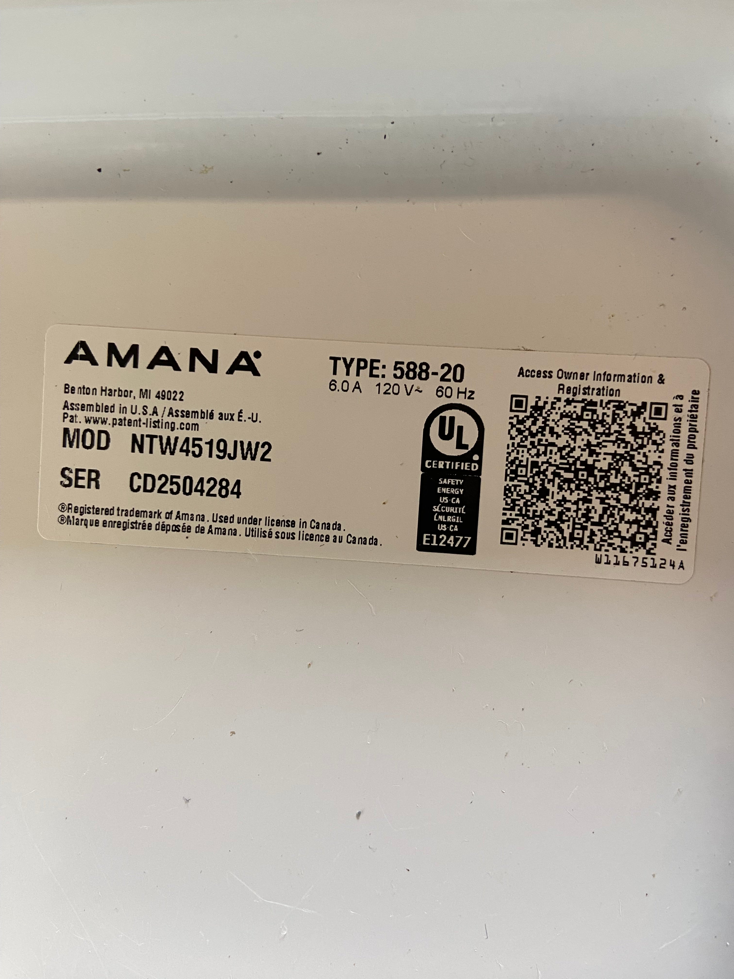 Amana Washer