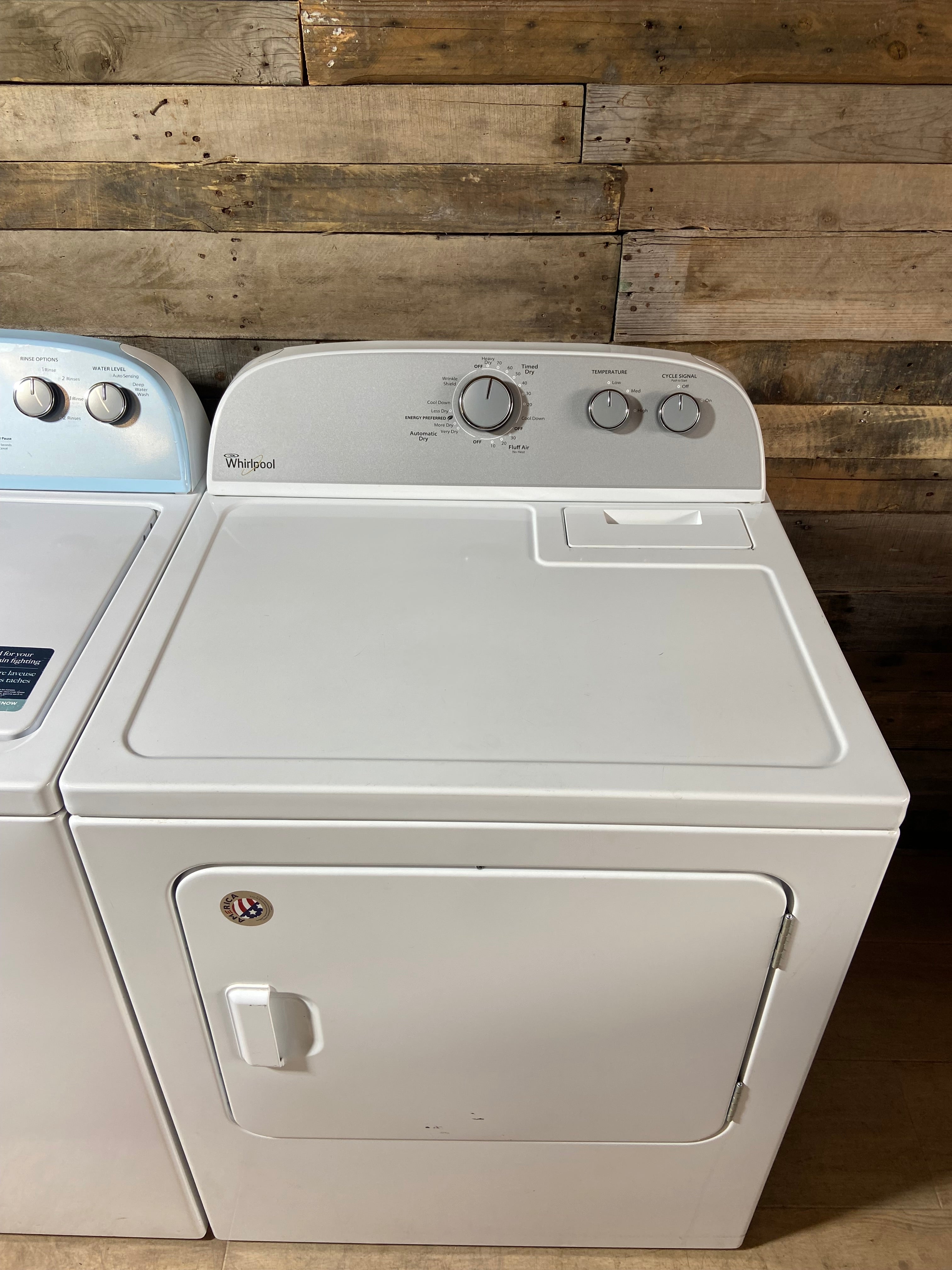 Whirlpool Top Load Grey Face Washer & Dryer Set