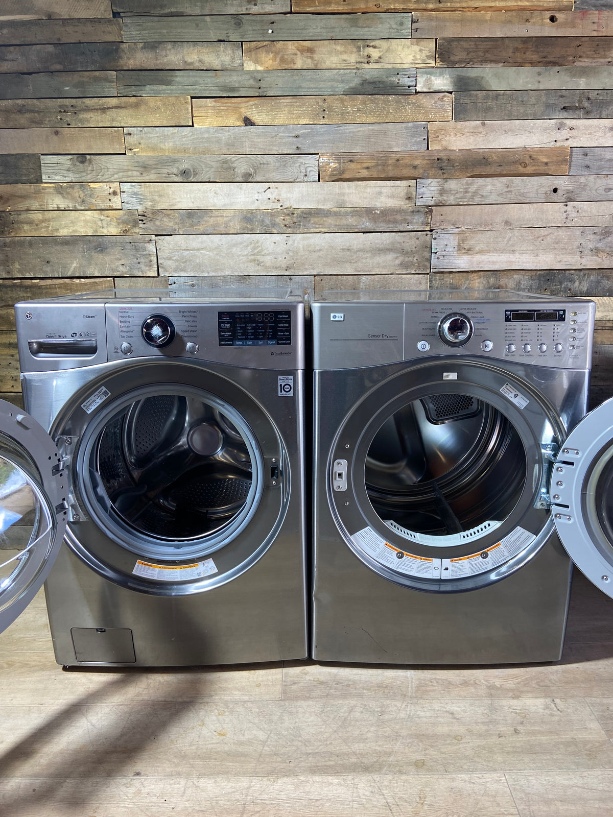 LG Front Load Stainless Washer & Dryer Set