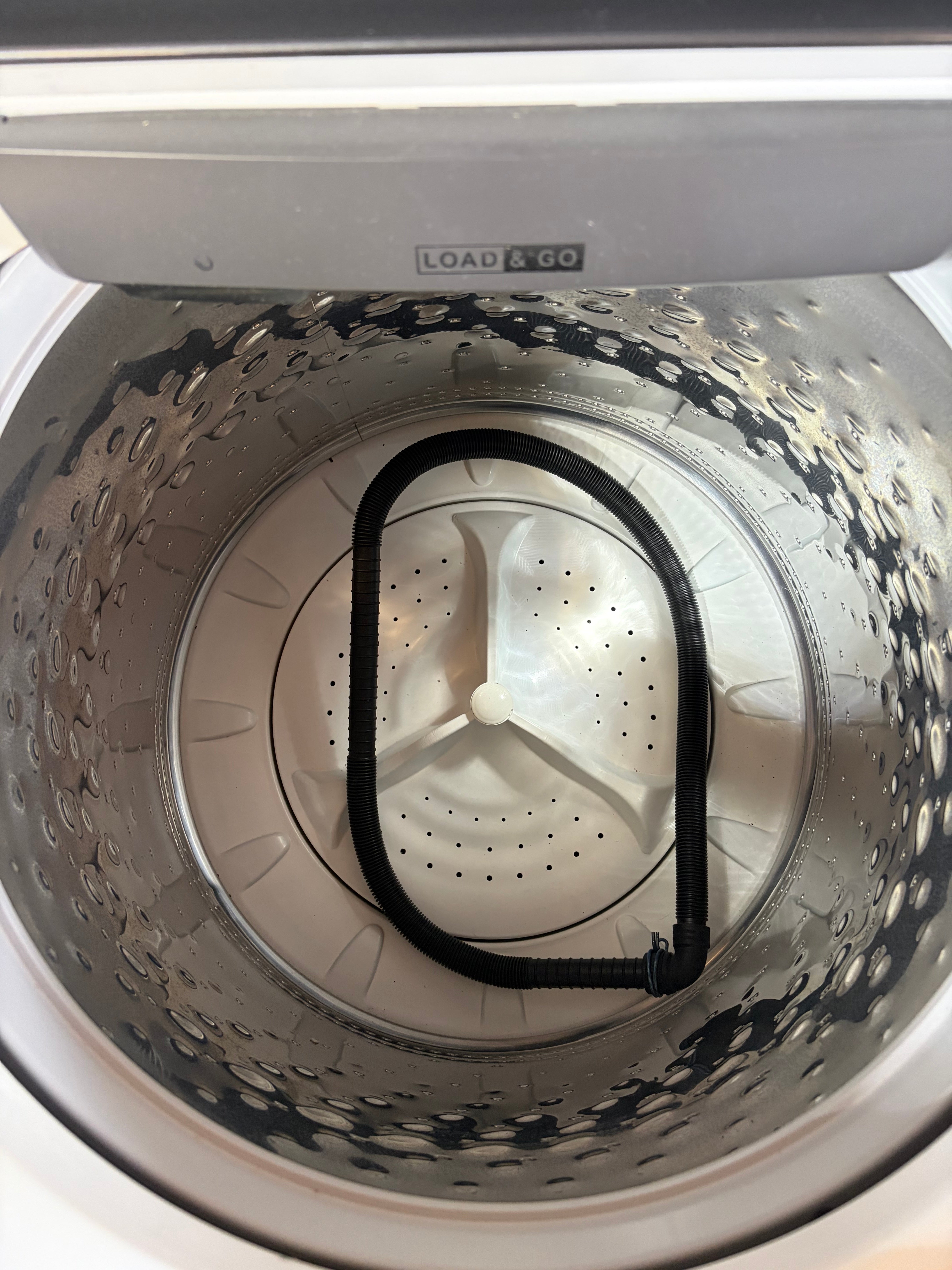 Whirlpool Top Load Glass Lid Washer Dryer Set (Load and Go Dispenser)
