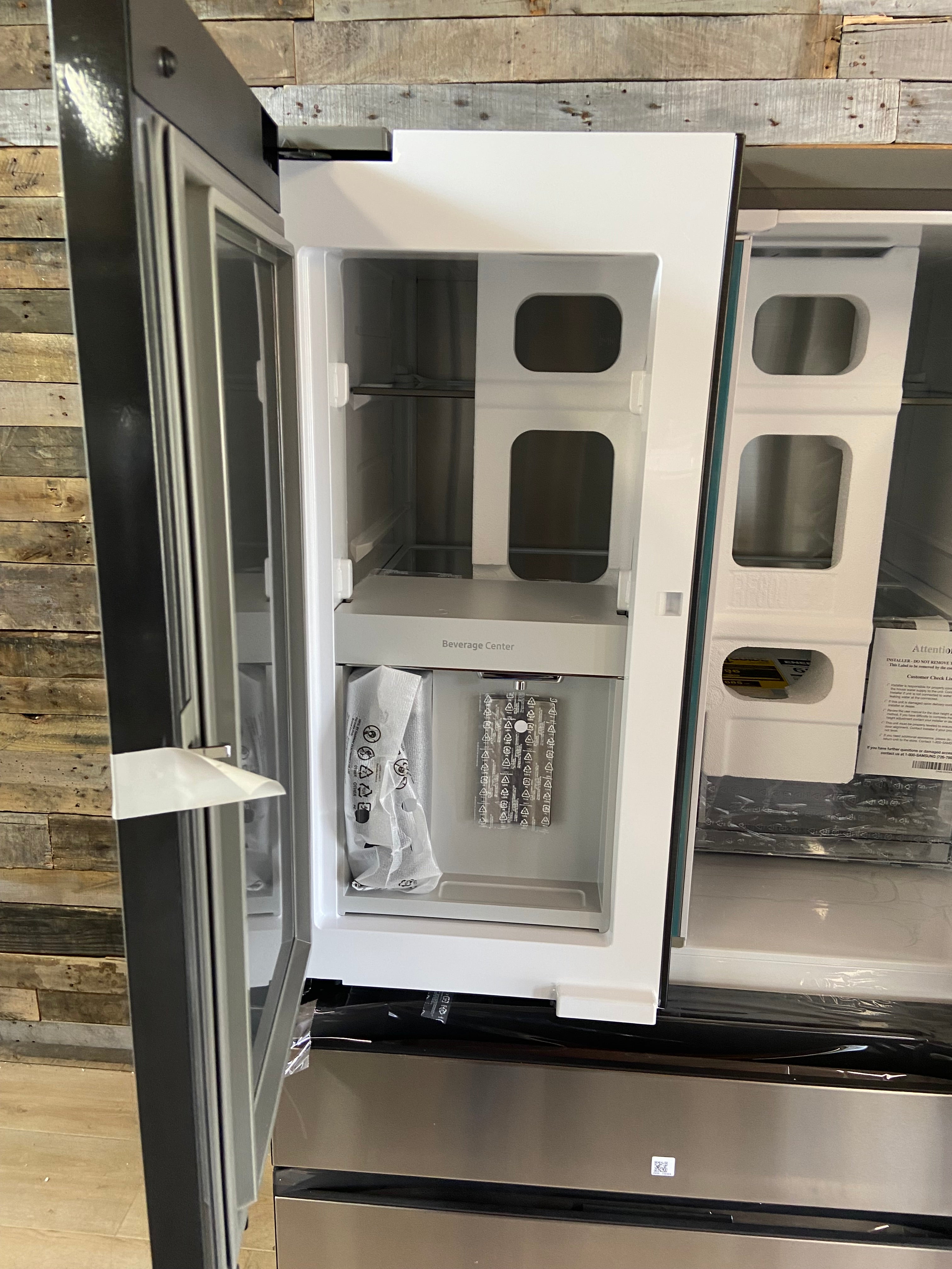 Samsung Bespoke 36 in. 29 cu. ft. Standard Depth 4-Door French Door Refrigerator with Sphere Ice in Stainless Steel