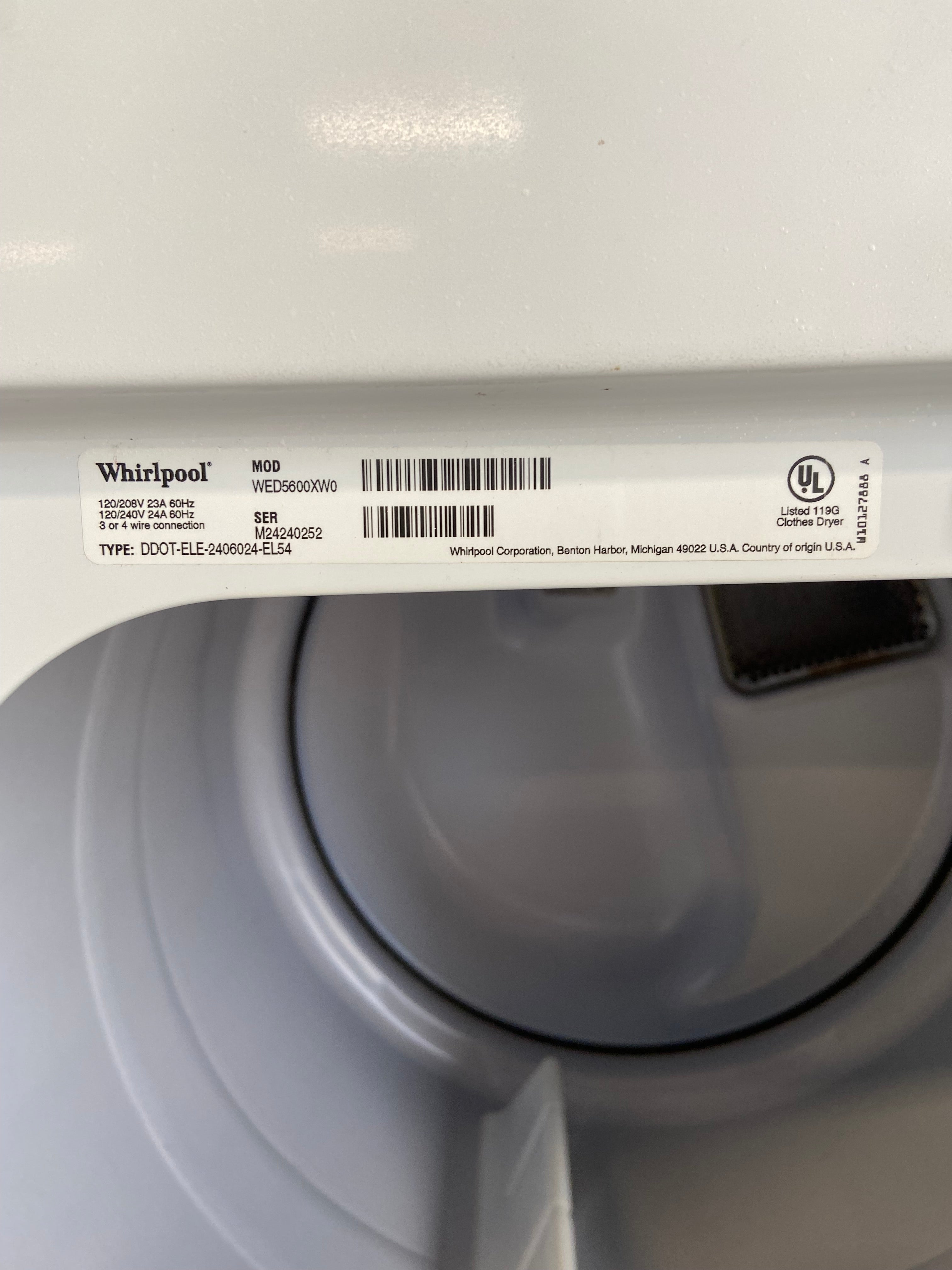 Whirlpool White Top Load Set
