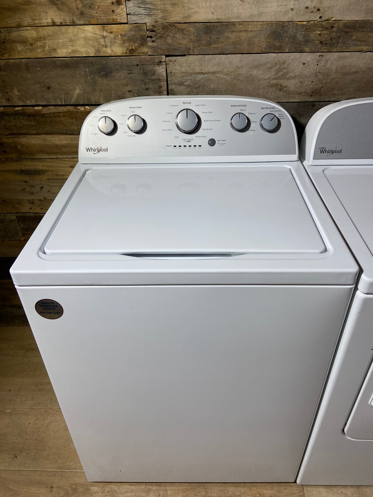 Whirlpool Grey Panel Washer Dryer Set