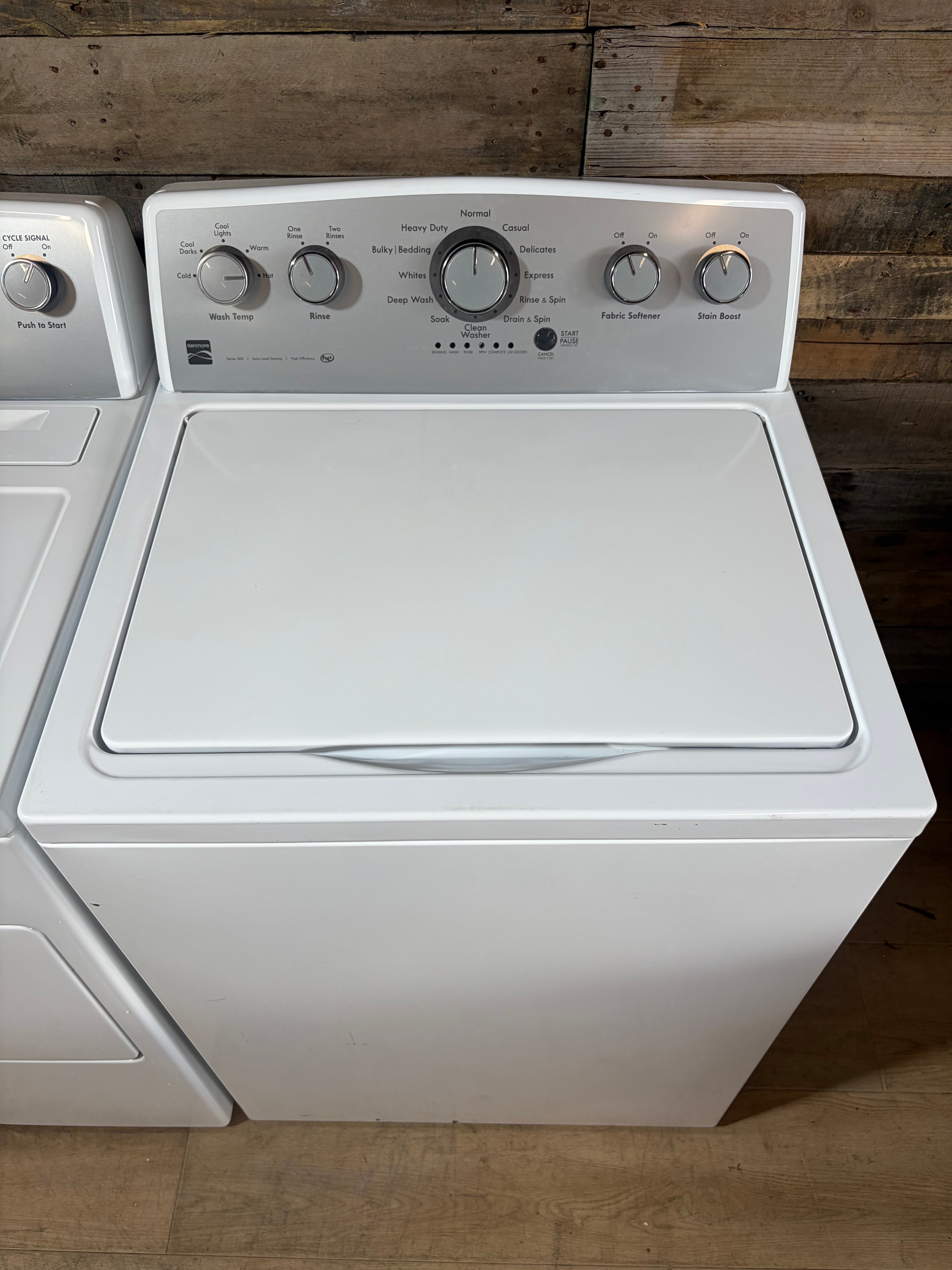 Kenmore Large Capcity Stainless Tub Washer Dryer Set