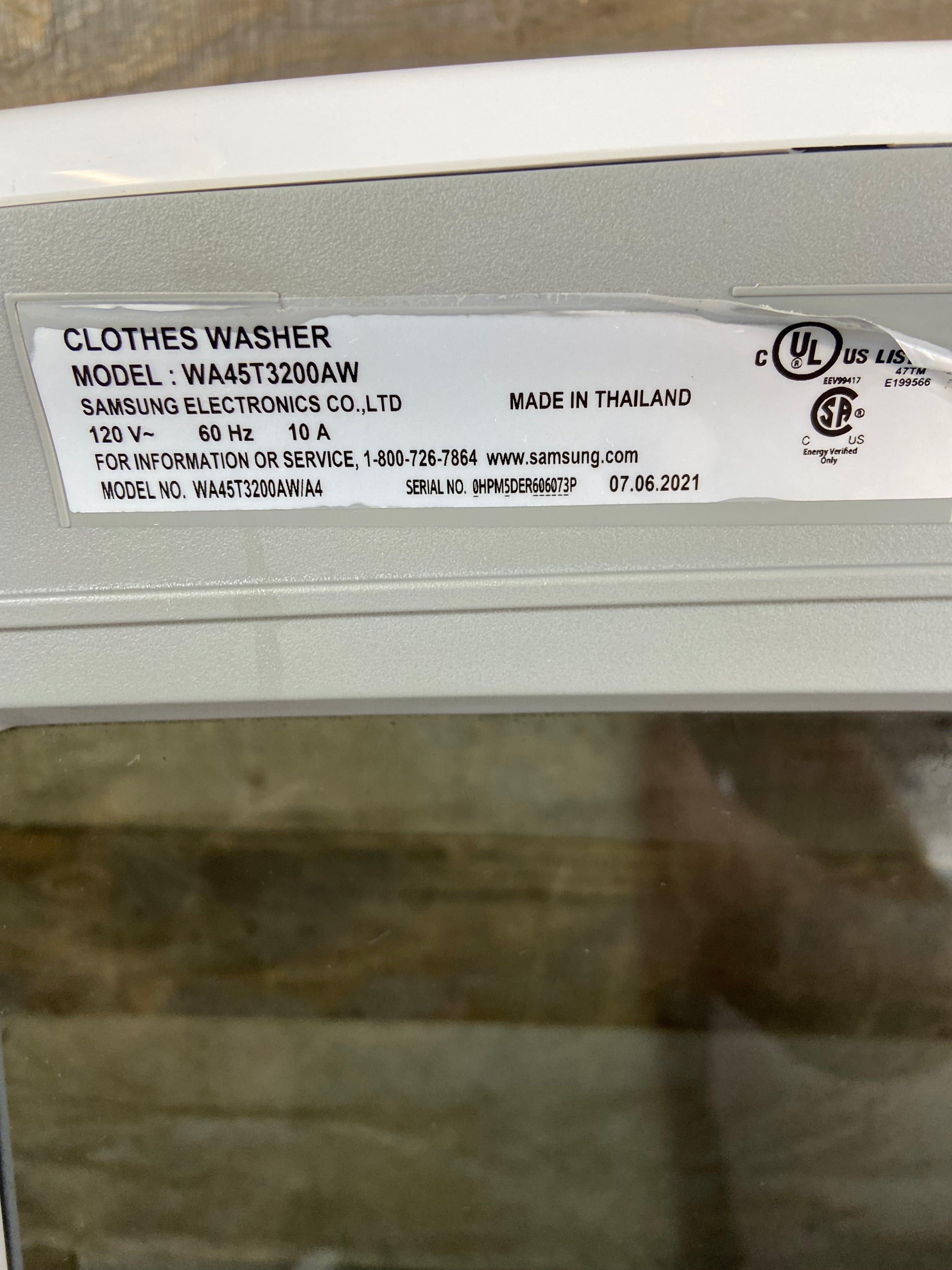 Samsung Top Load Large Capacity Washer