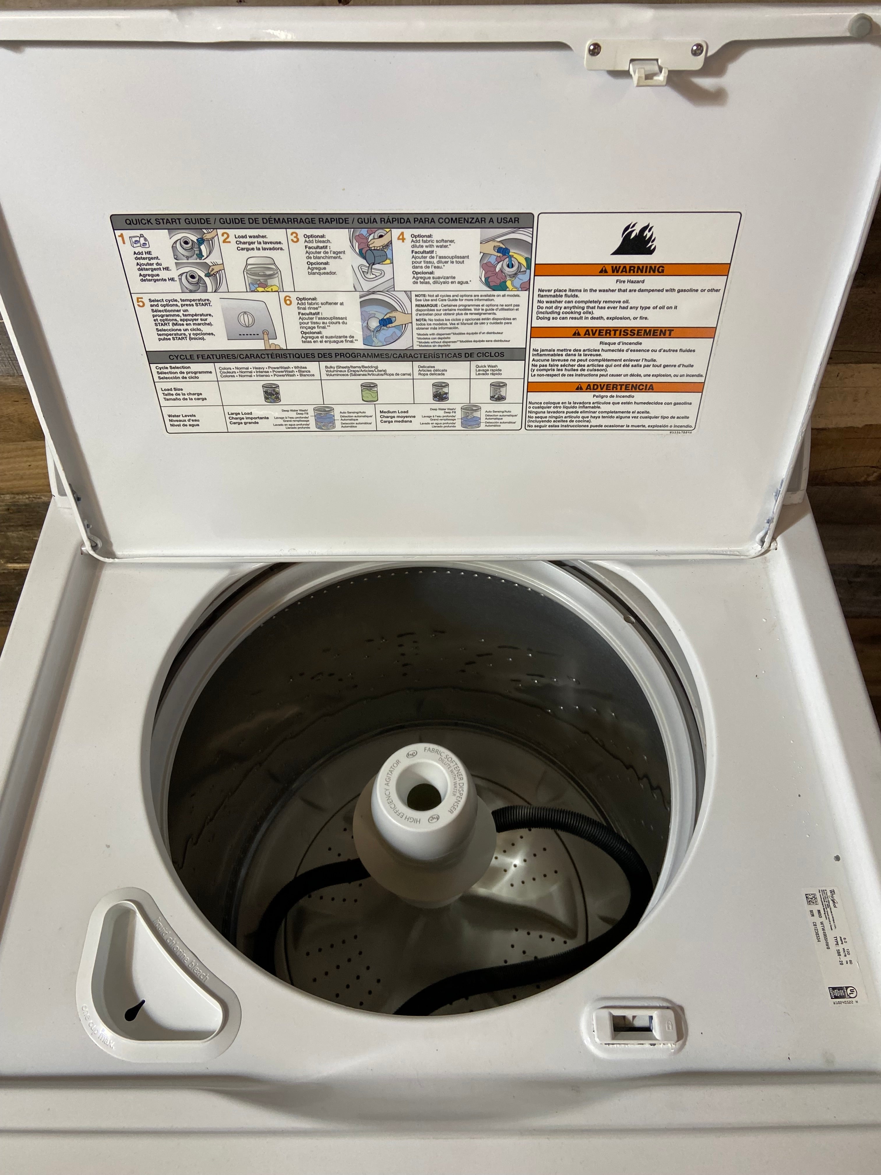 Whirlpool Washer Stainless Steel Tub