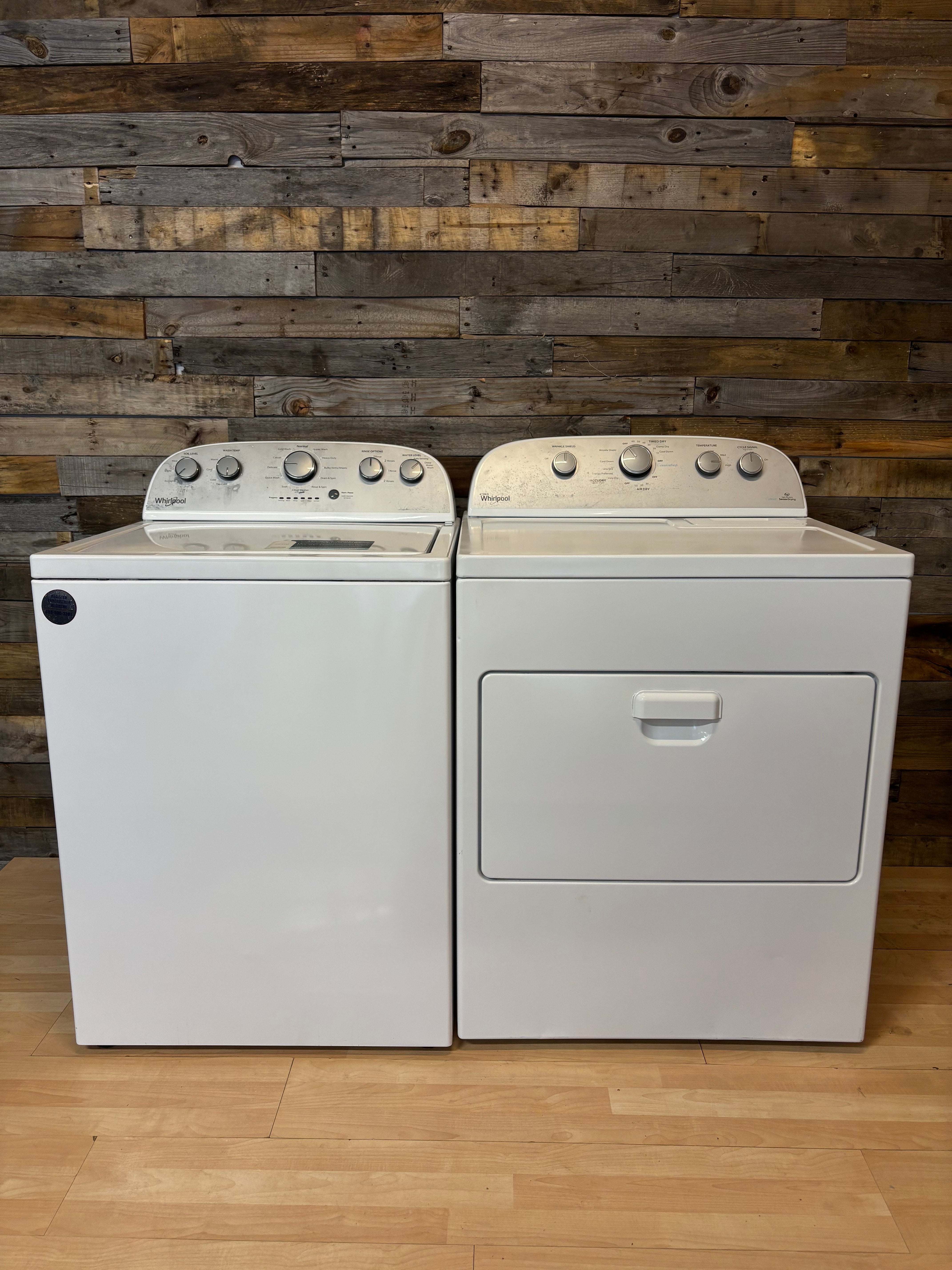 Whirlpool Steam Dryer Top Load Set