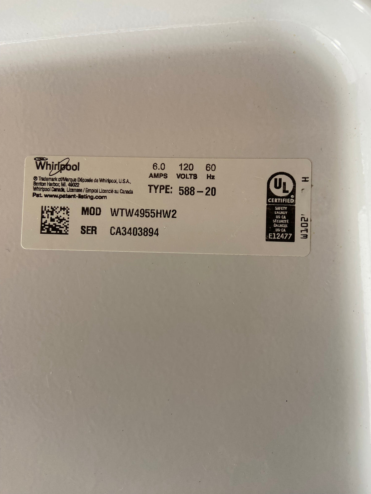 Whirlpool Top Load Grey Panel  Washer & Dryer Set