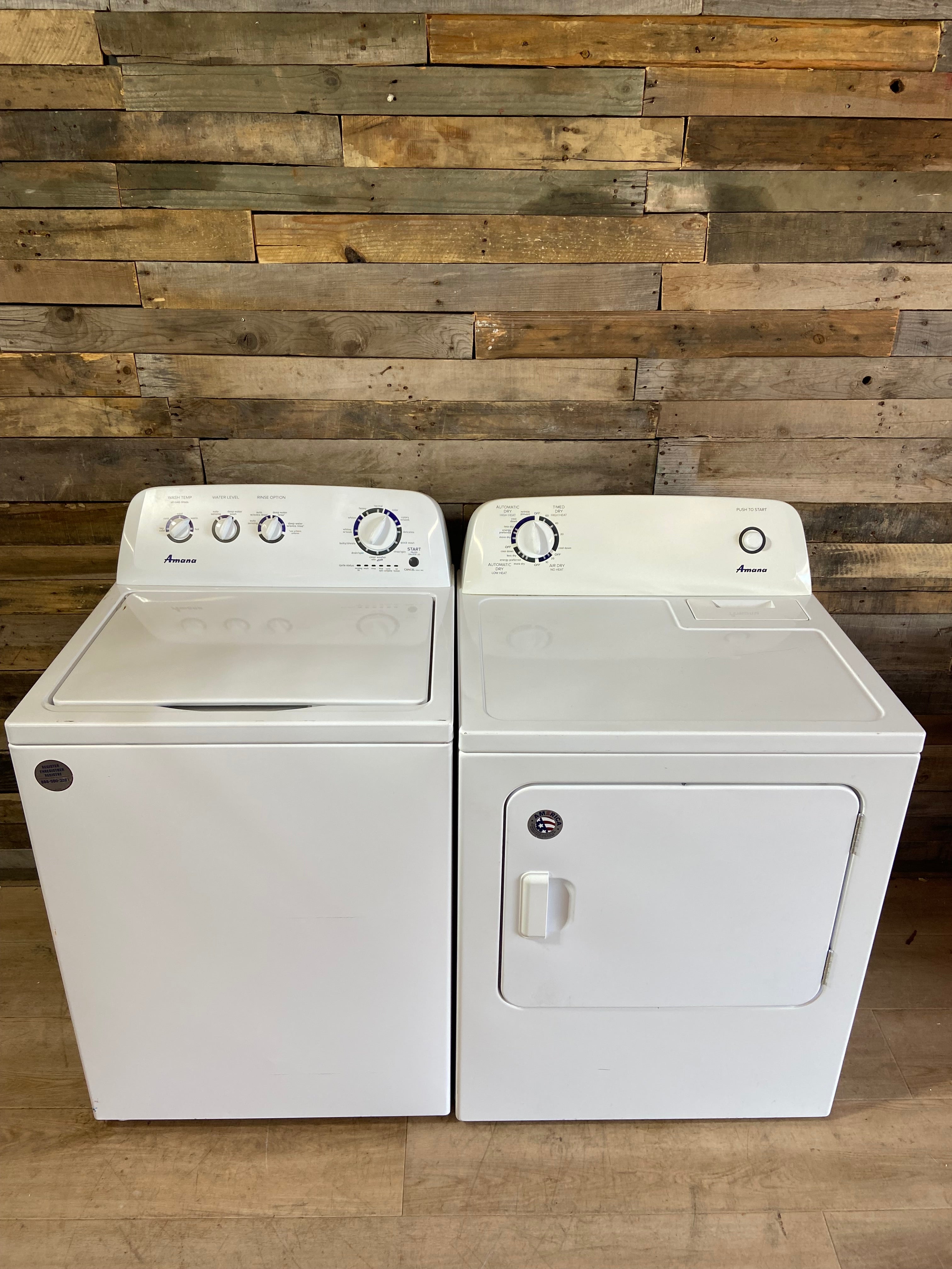 Amana Large Capacity Stainless Steel Tub Washer & Dryer Set