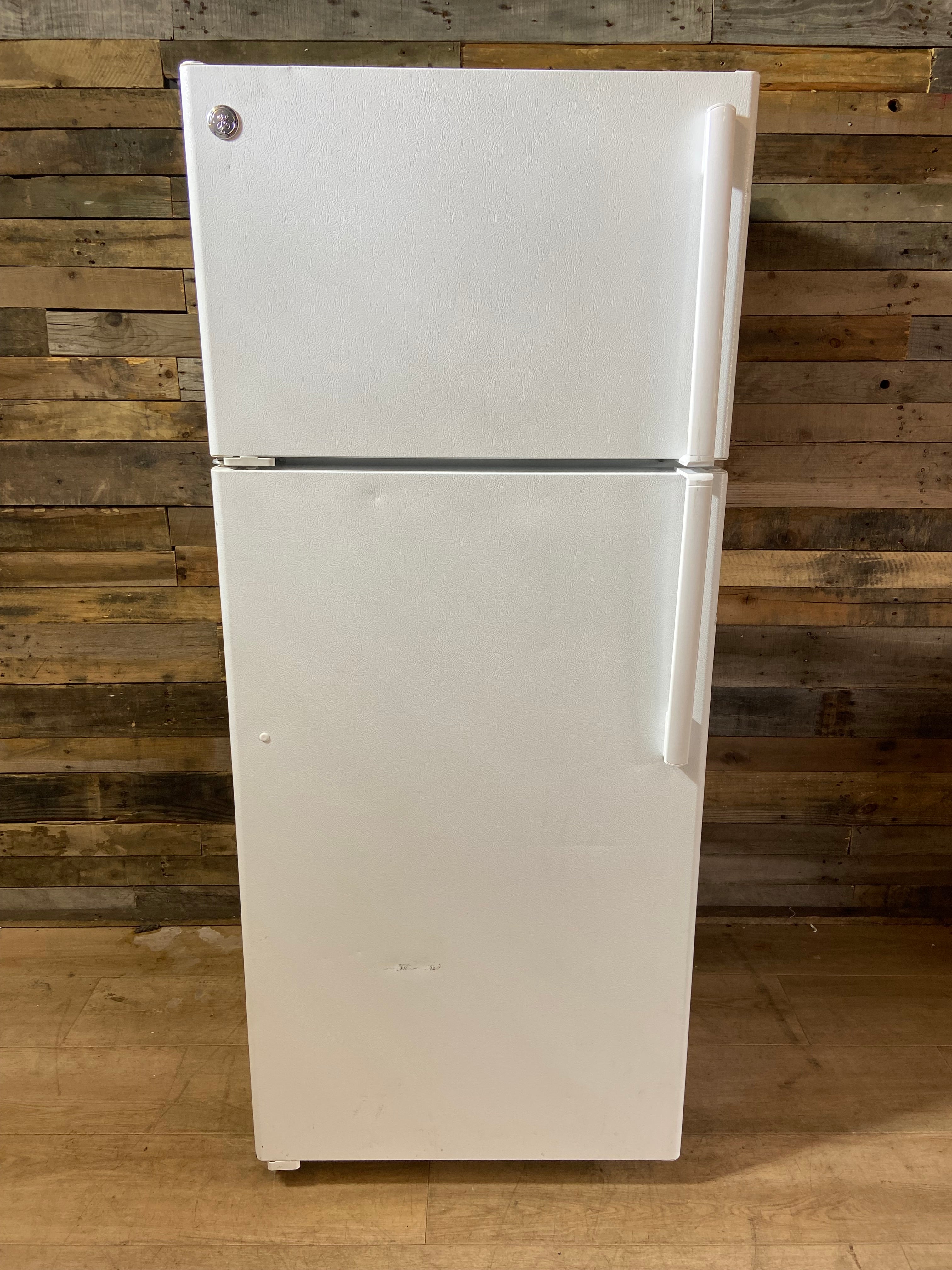 GE White Top Bottom Refrigerator