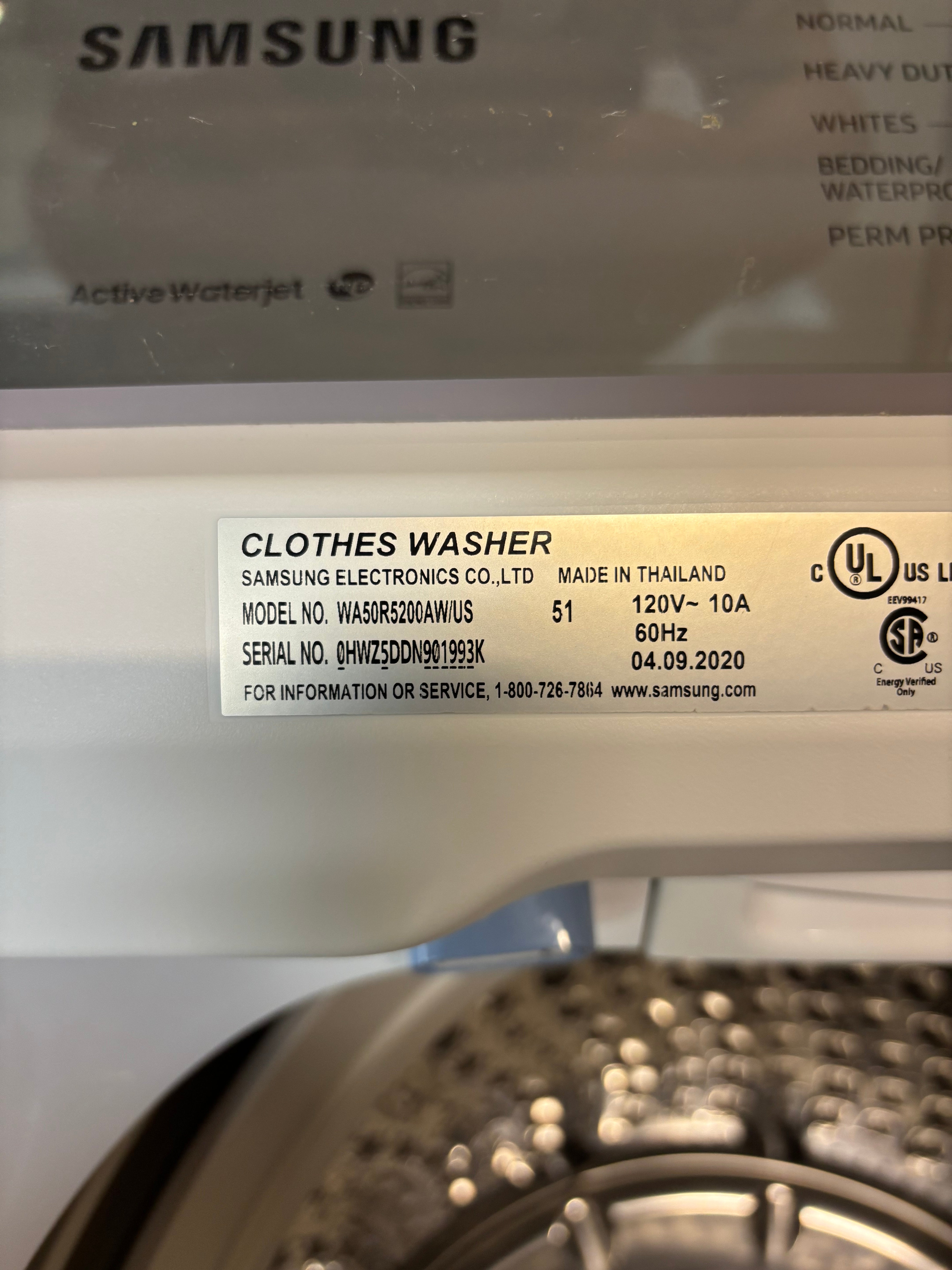 Samsung Large Capacity Washer