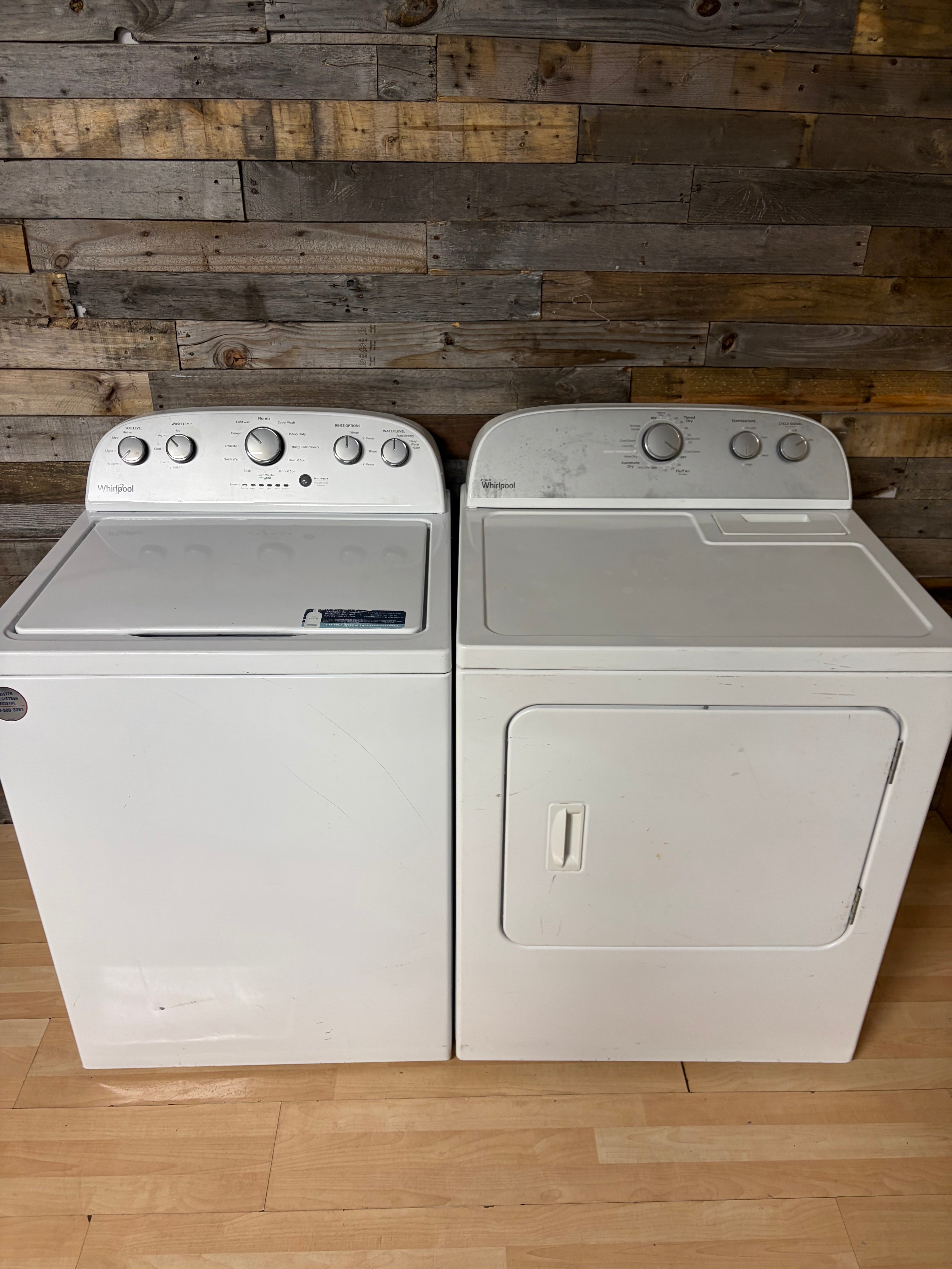 Whirlpool Grey Face Top Load Set