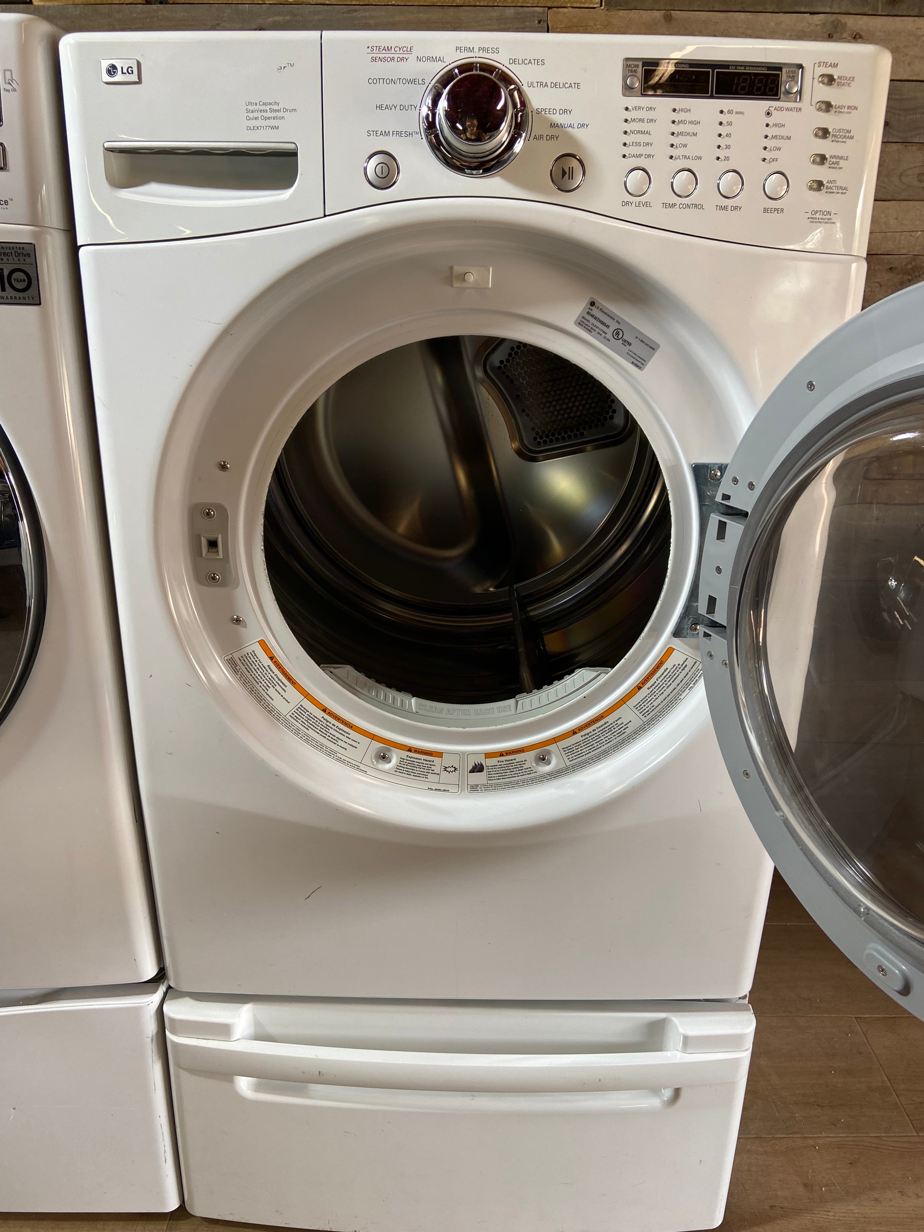 LG Front Load Washer & Dryer Set With Pedestals