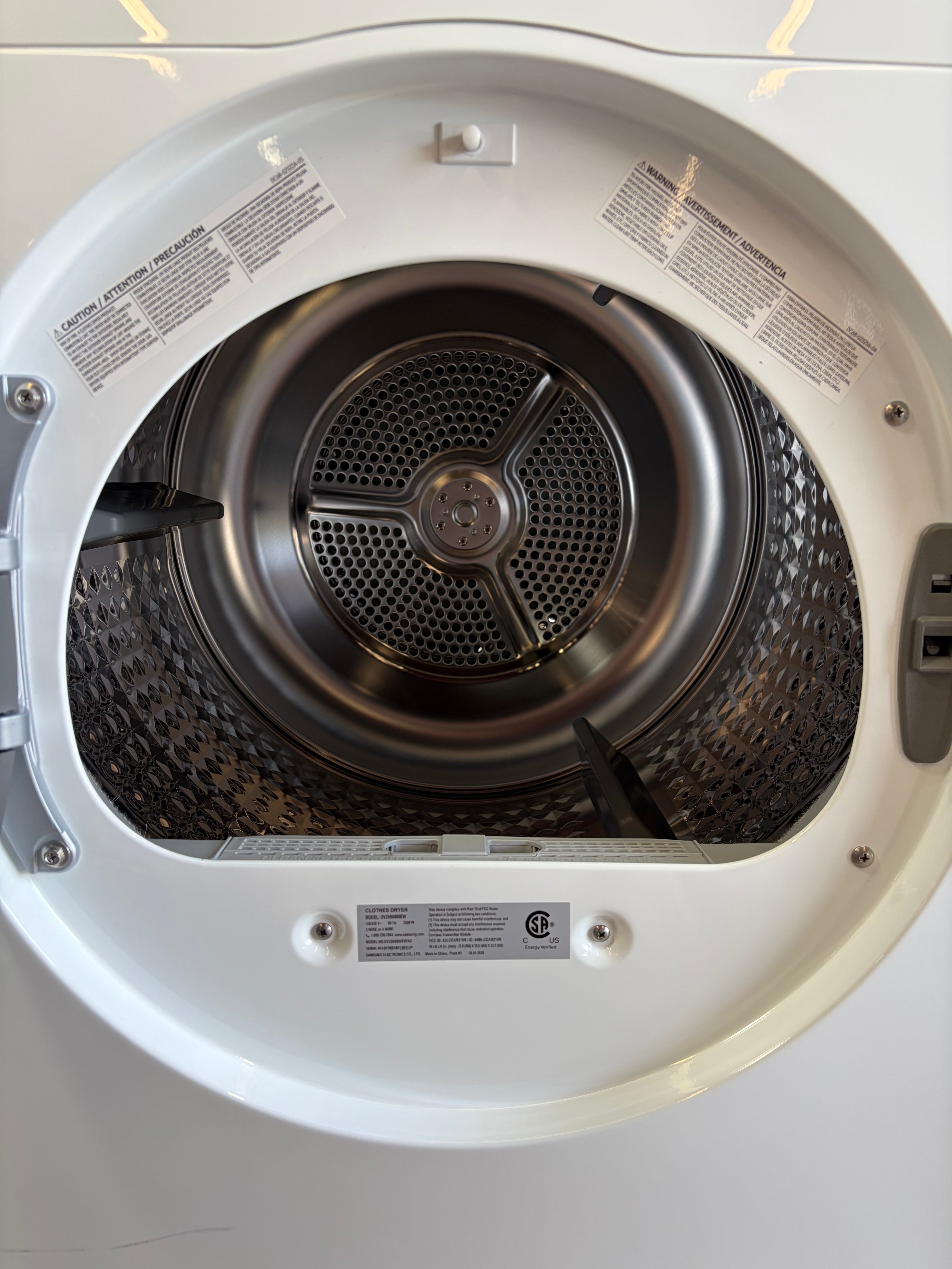 2.5 cu. ft. Compact Front Load Washer and Dryer with AI Smart Dial and Super Speed Wash in White