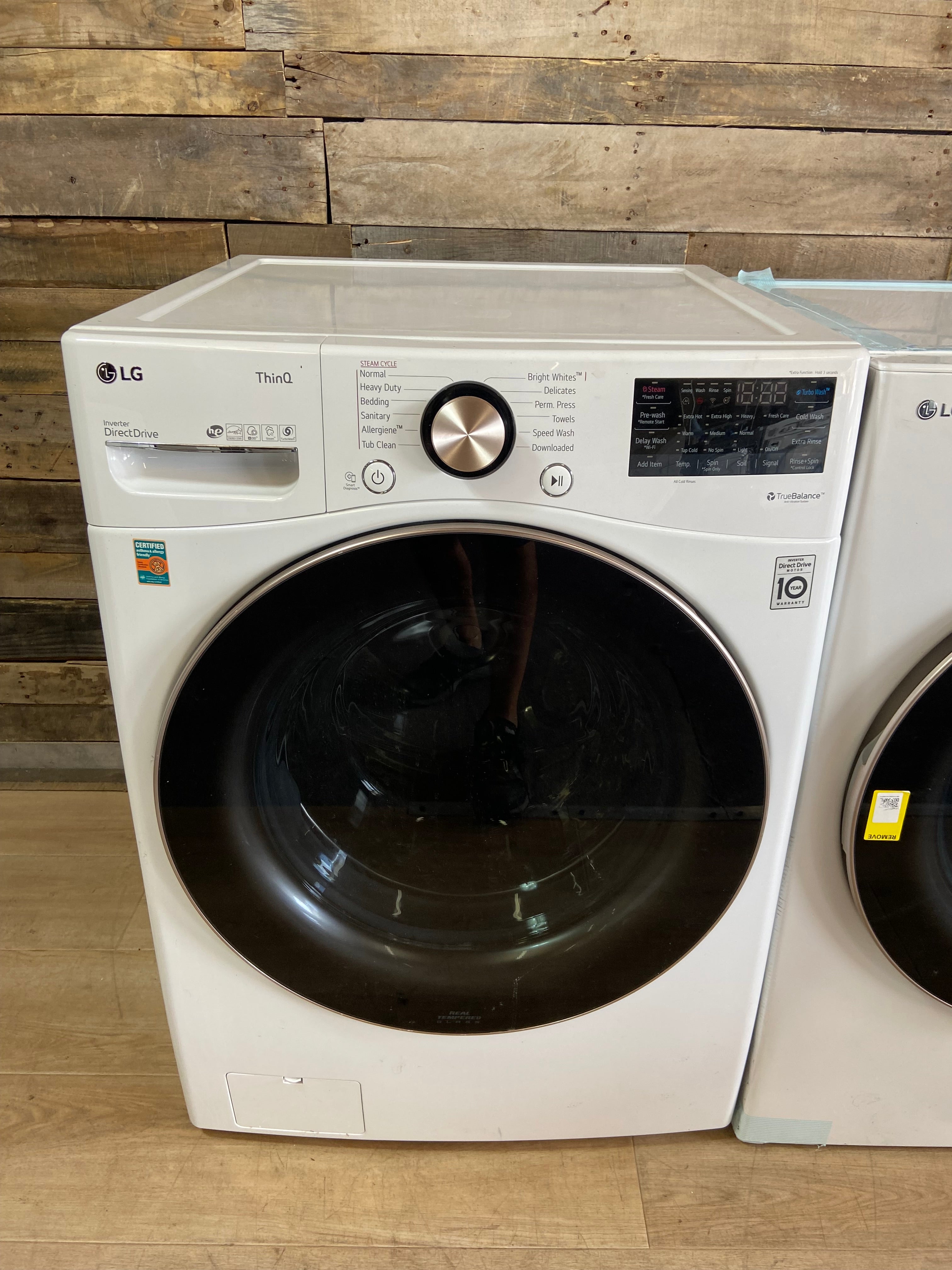 LG White and Rose Gold Front Load Set