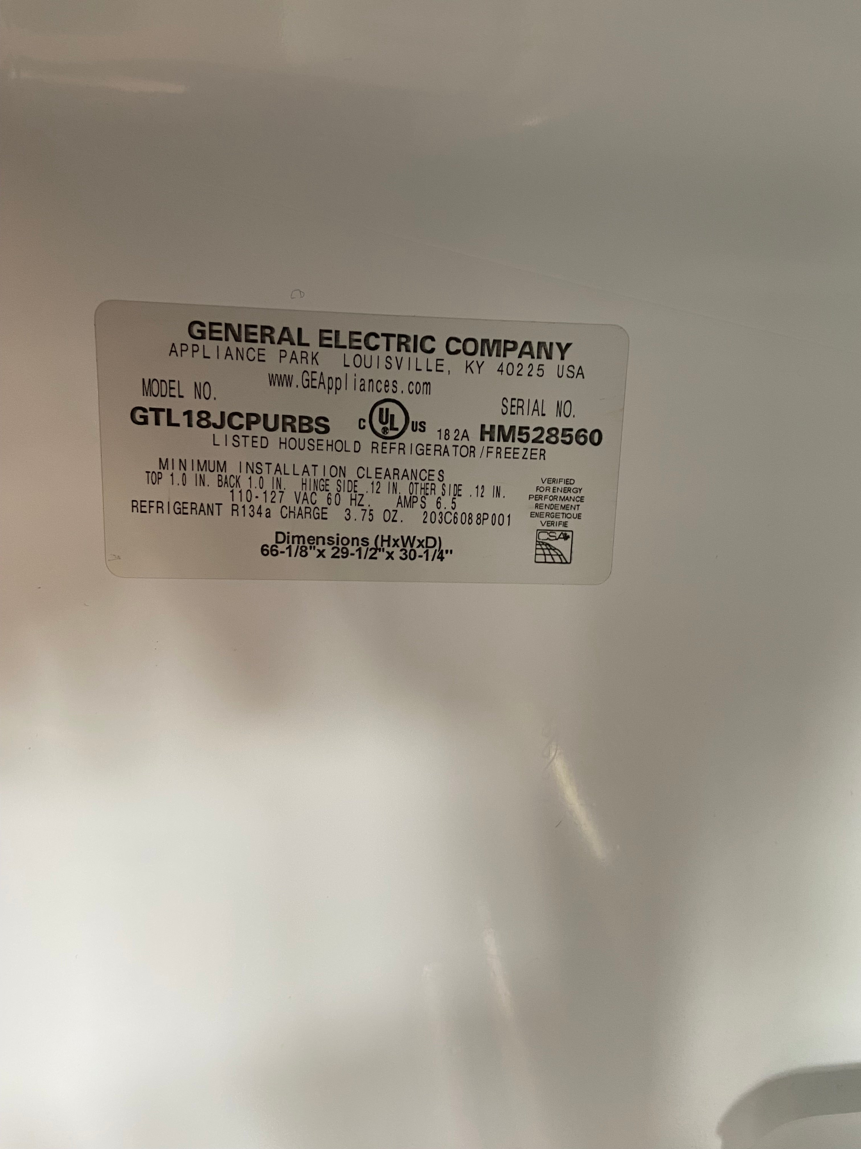 GE Stainless Top Bottom Refrigerator
