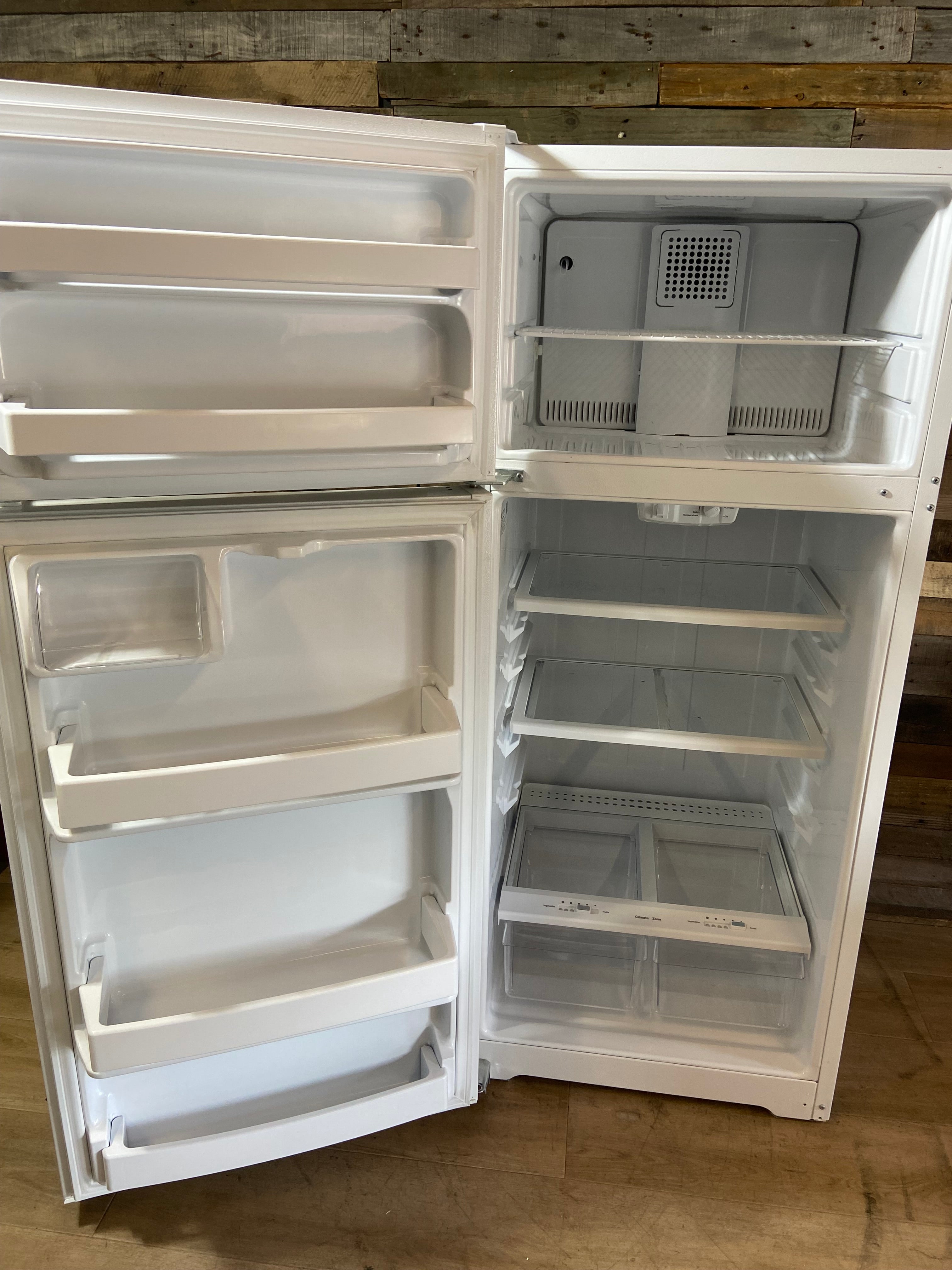 GE White Top Bottom Refrigerator