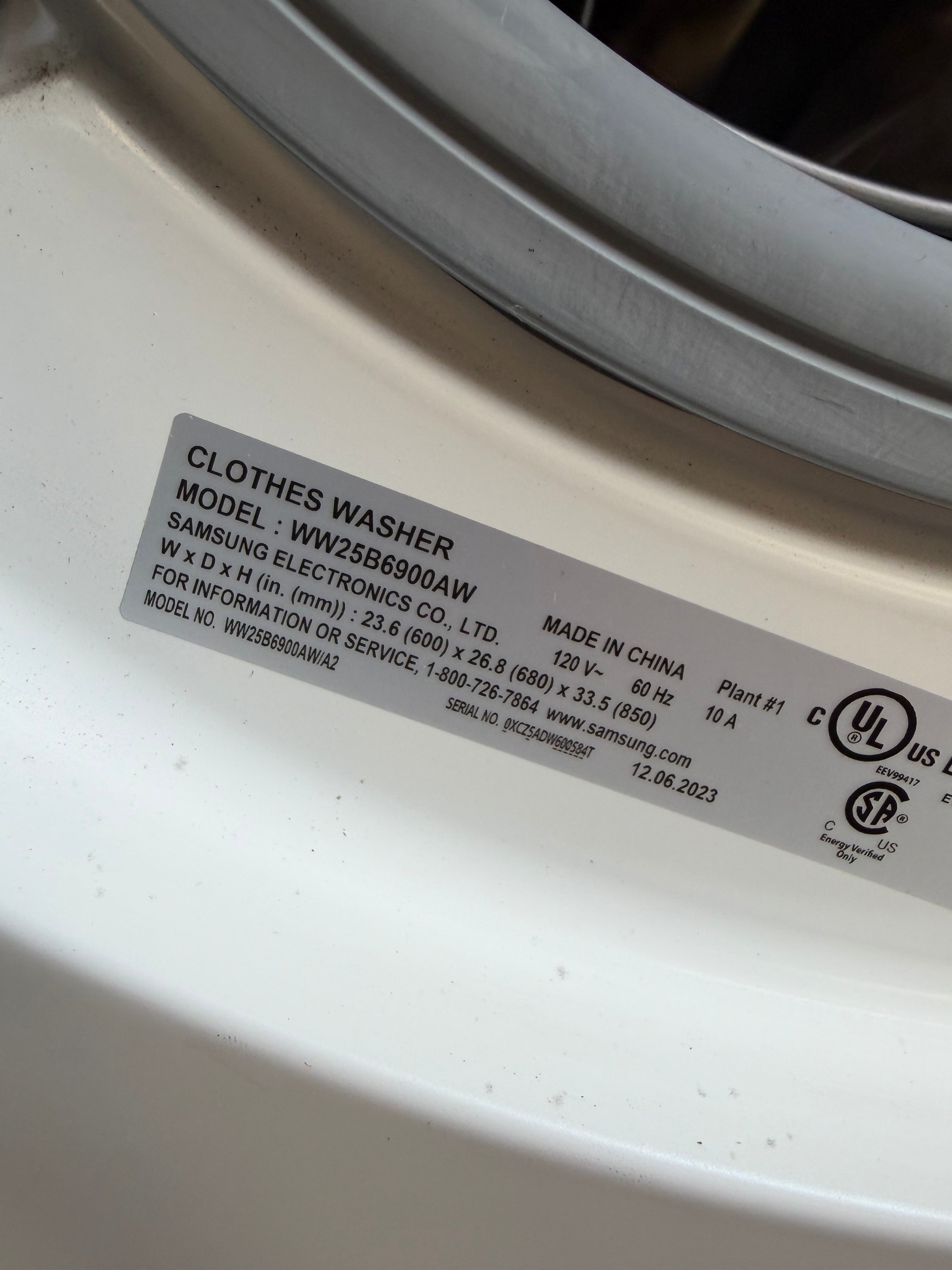 2.5 cu. ft. Compact Front Load Washer and Dryer with AI Smart Dial and Super Speed Wash in White