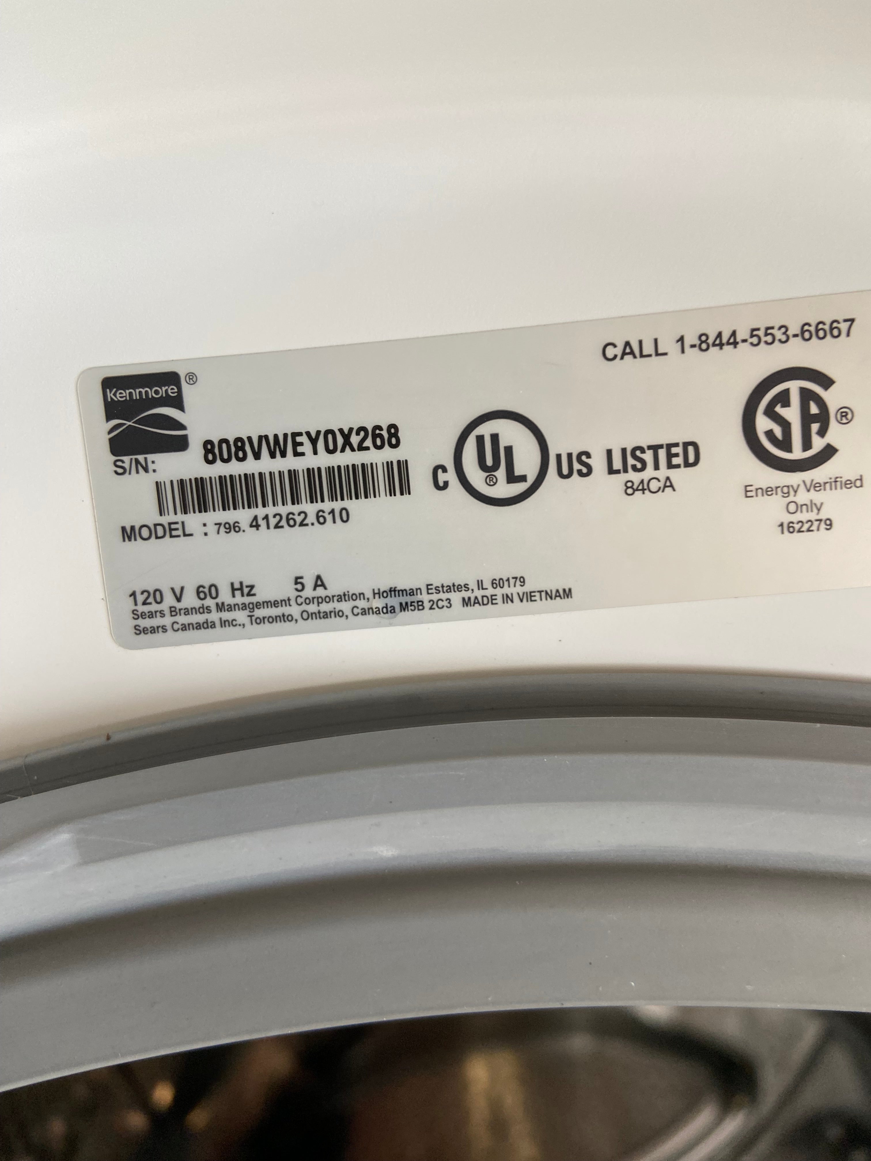 Kenmore Washer & Dryer Front Load Set