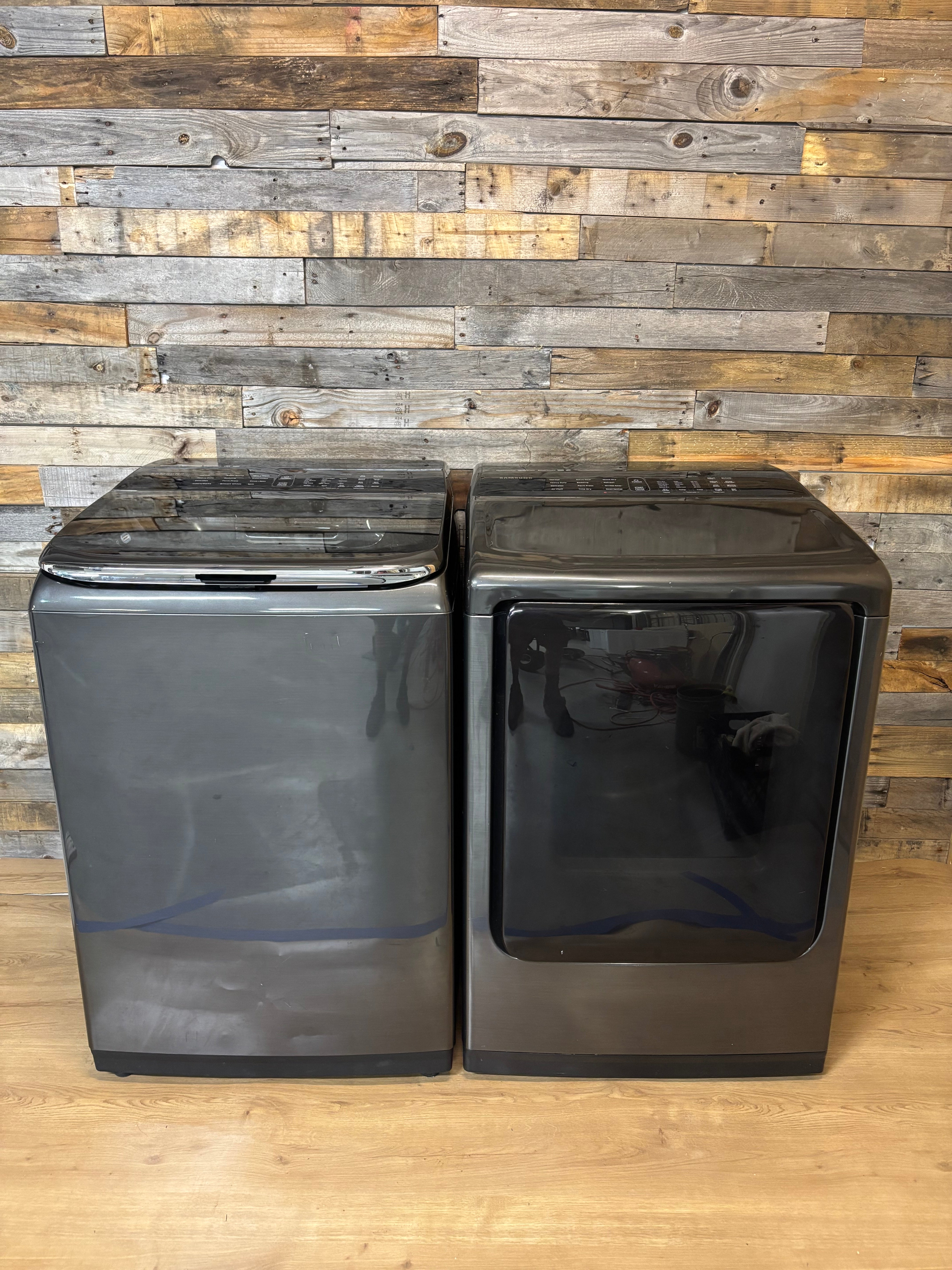 Black Stainless Samsung ActiveWash Top Load Set