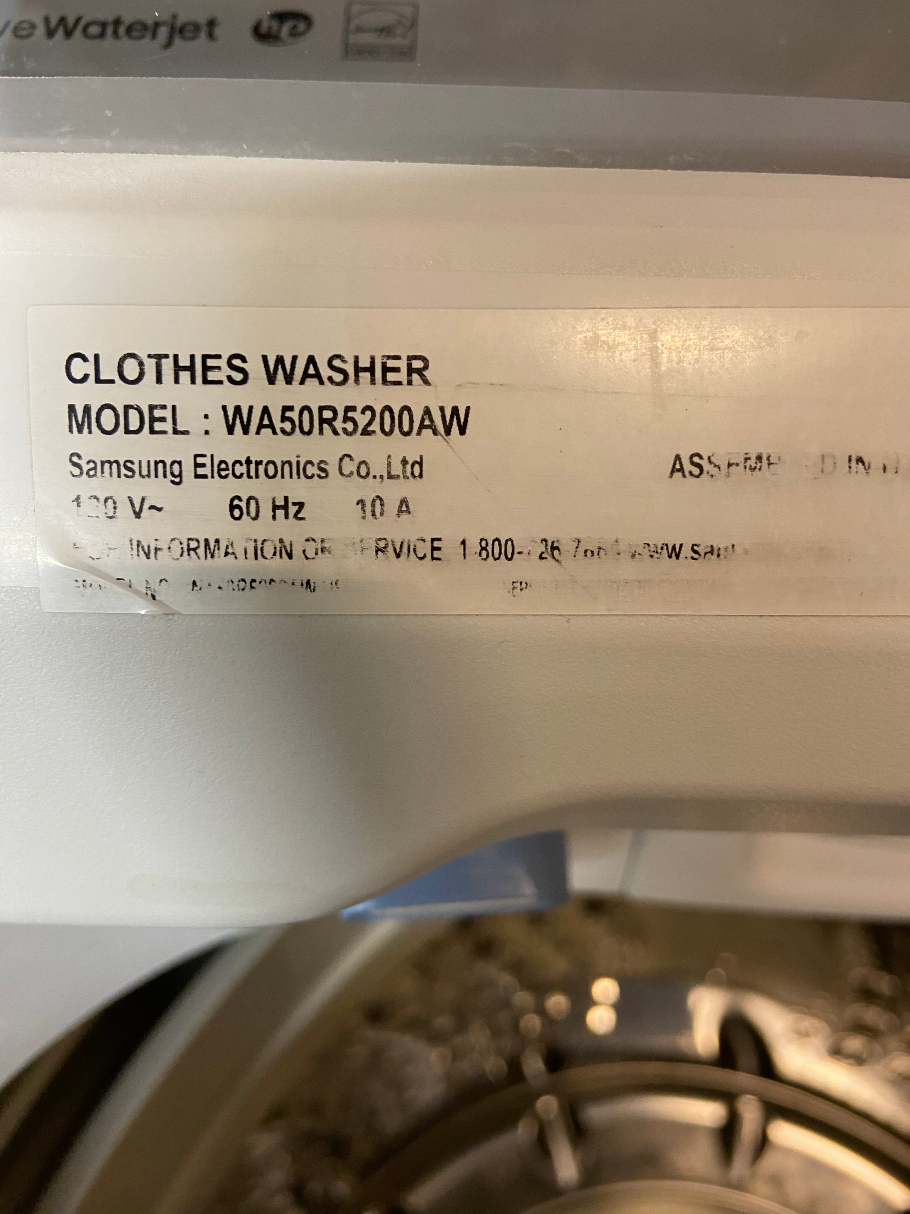 Samsung White Super Capacity Active WaterJet Top Load Washer