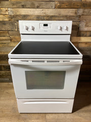 Whirlpool White Glass Top Range