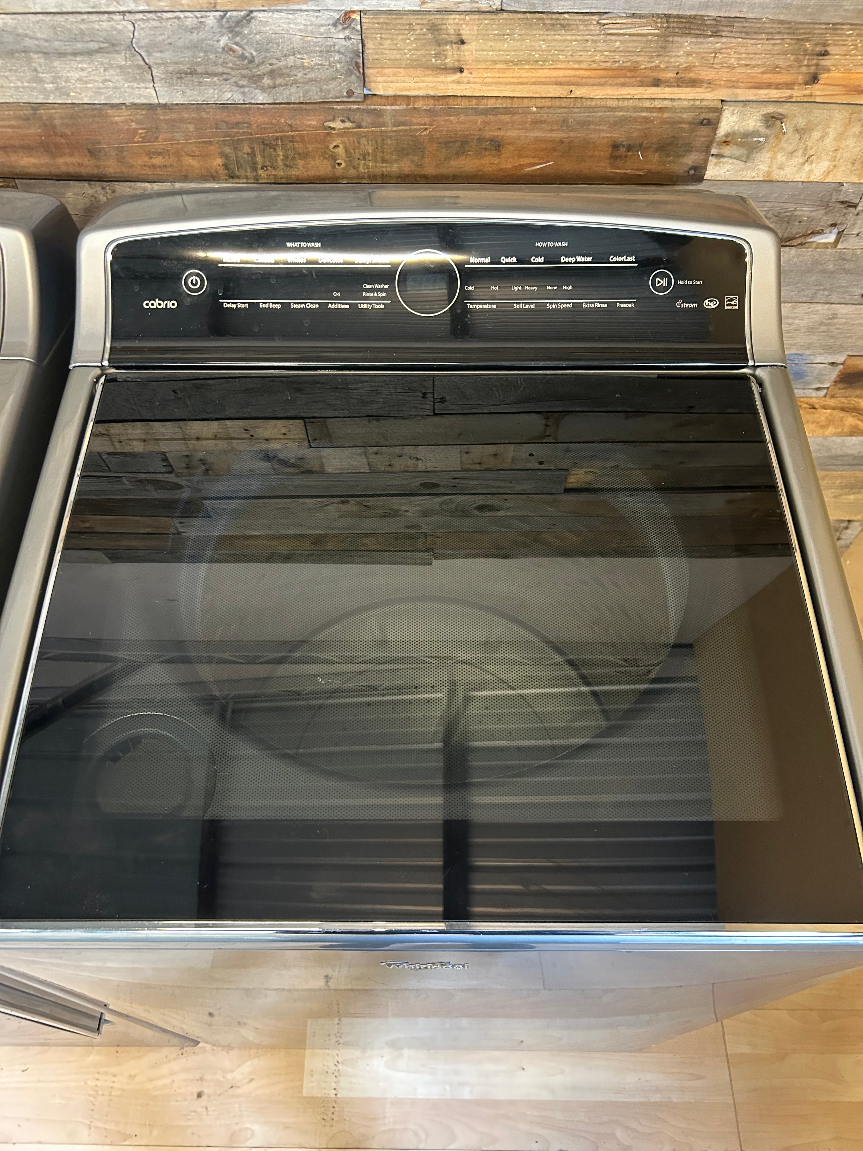 Black stainless Whirlpool cabrio set