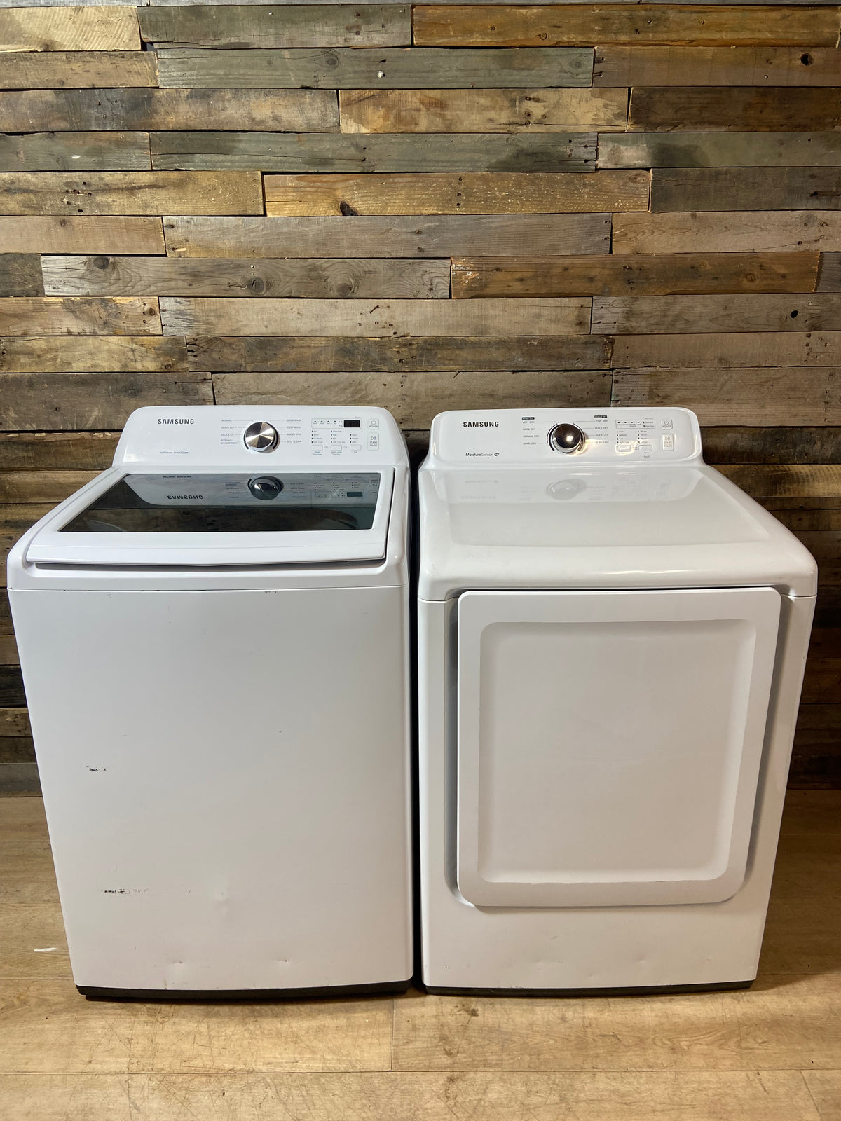 Samsung Washer & Dryer Glass Lid Large Capacity Set