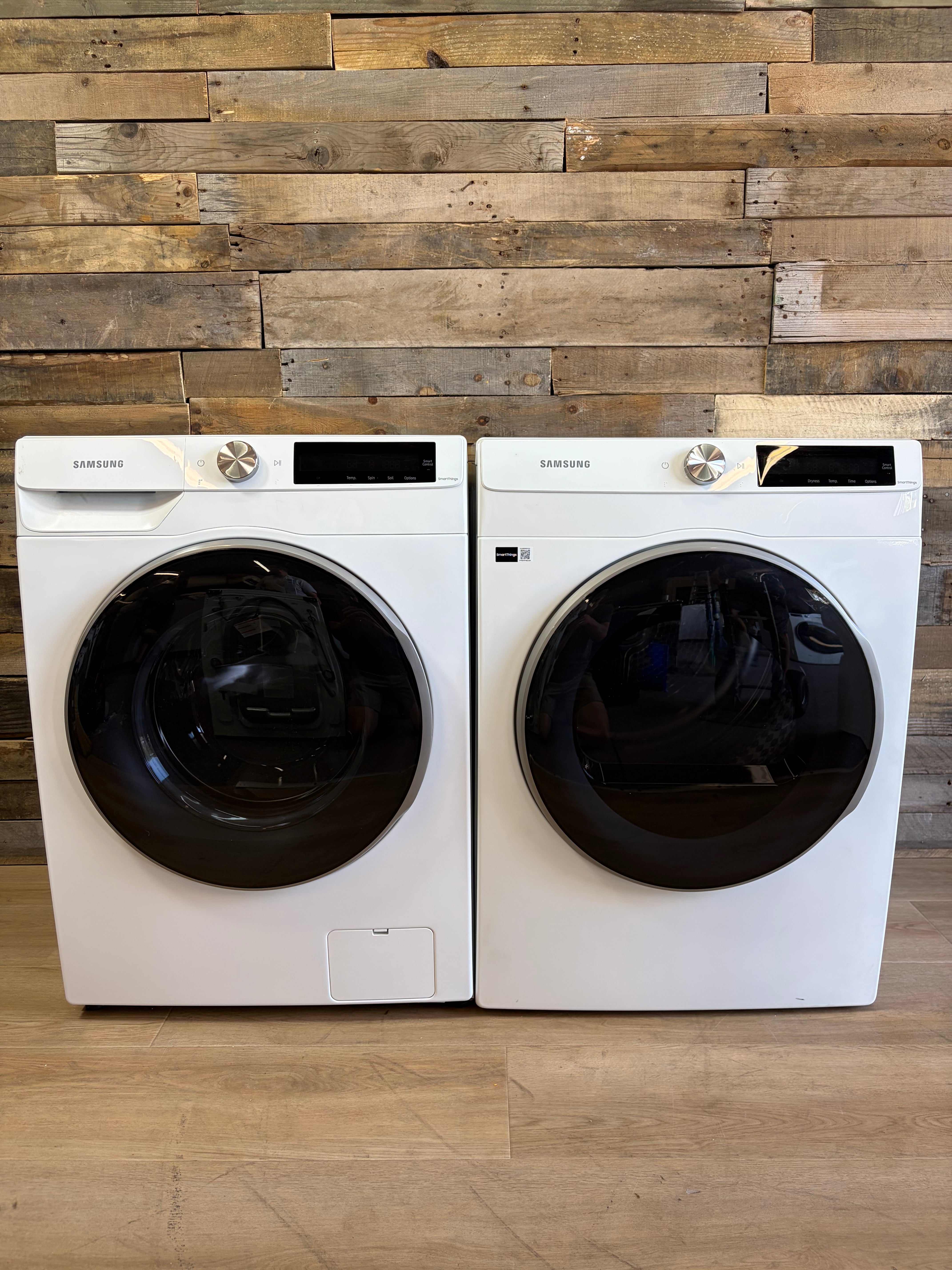 2.5 cu. ft. Compact Front Load Washer and Dryer with AI Smart Dial and Super Speed Wash in White