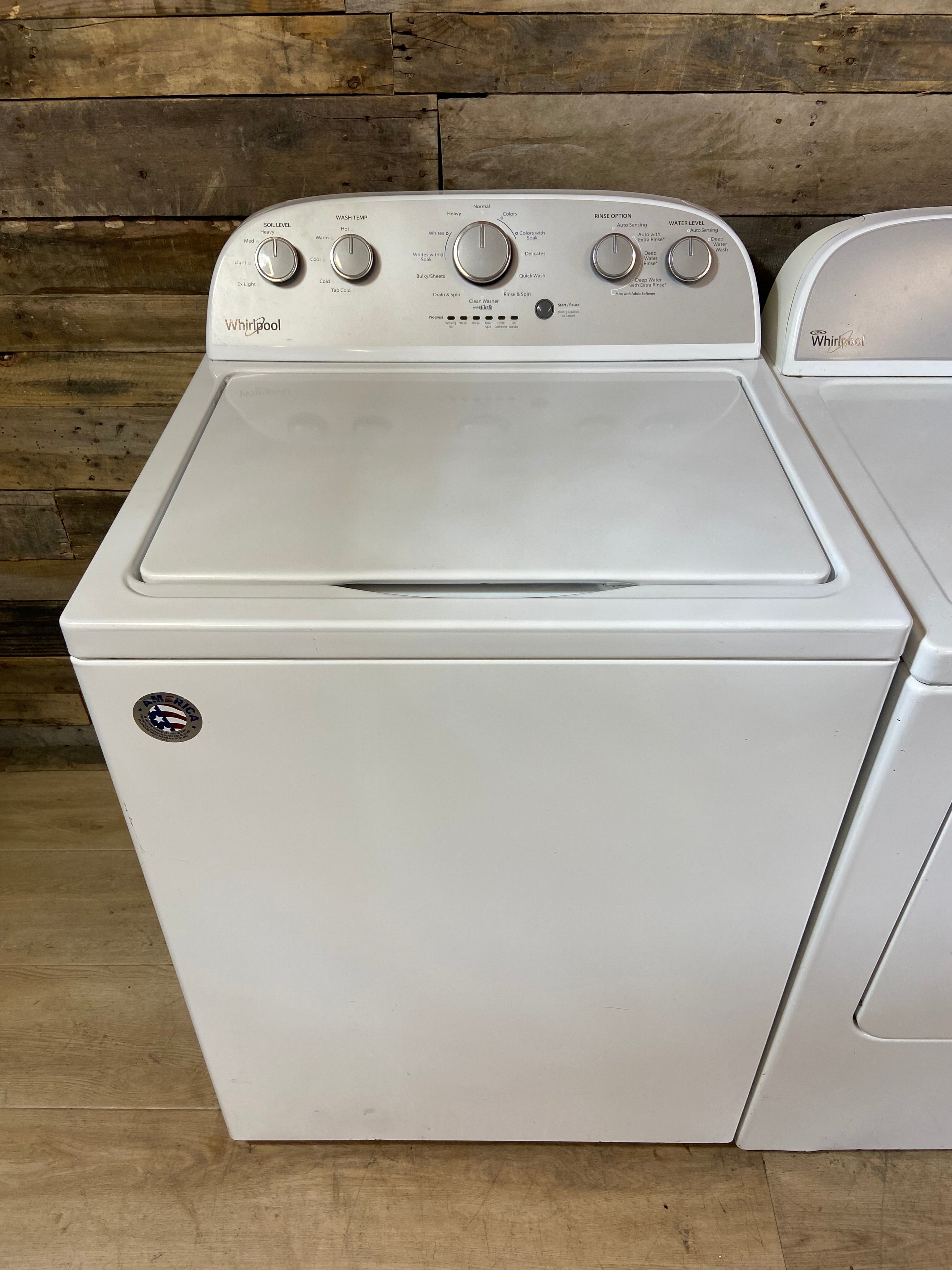 Whirlpool Large Capacity Top Load Washer & Dryer Set