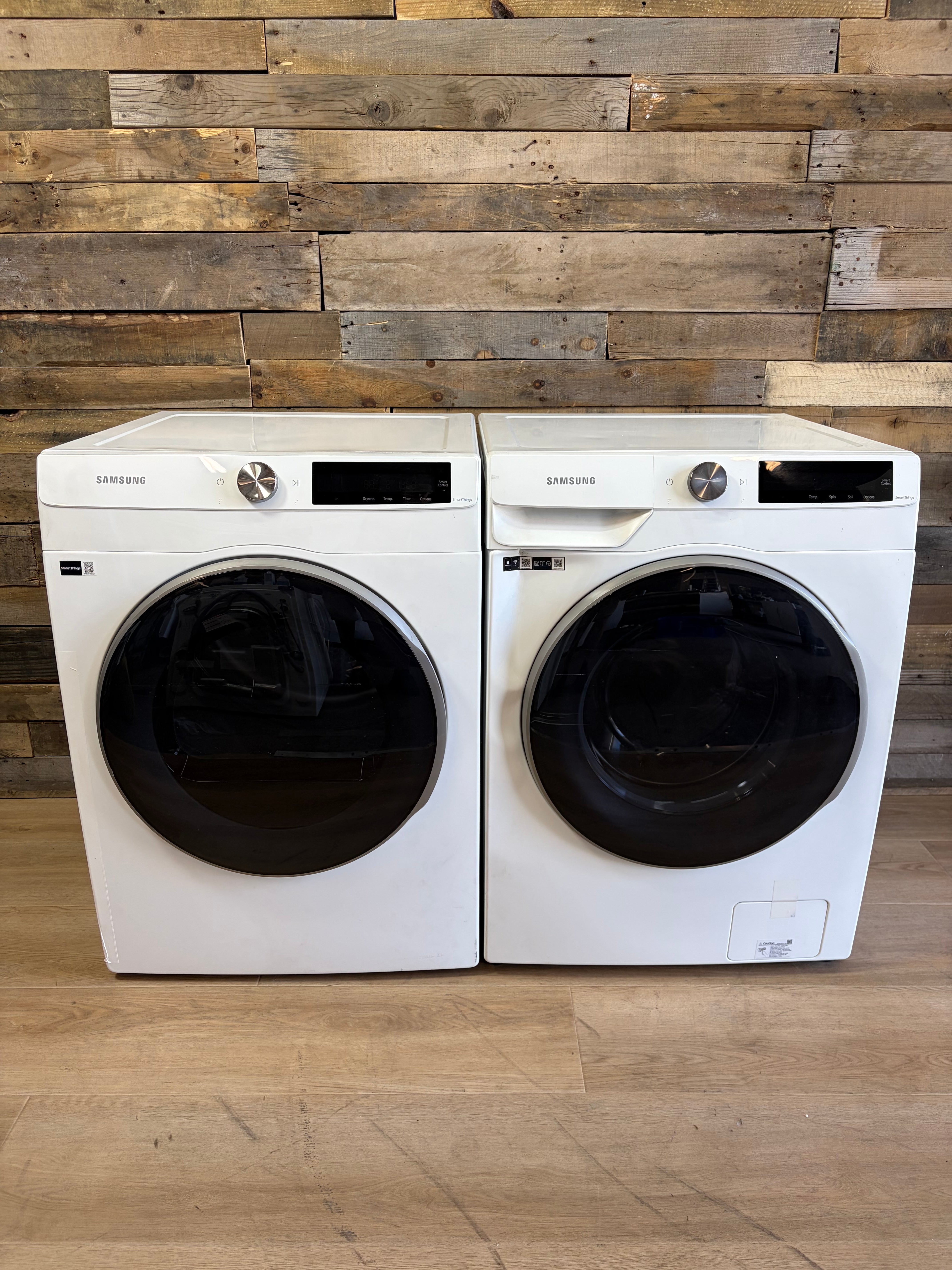 2.5 cu. ft. Compact Front Load Washer and Dryer with AI Smart Dial and Super Speed Wash in White