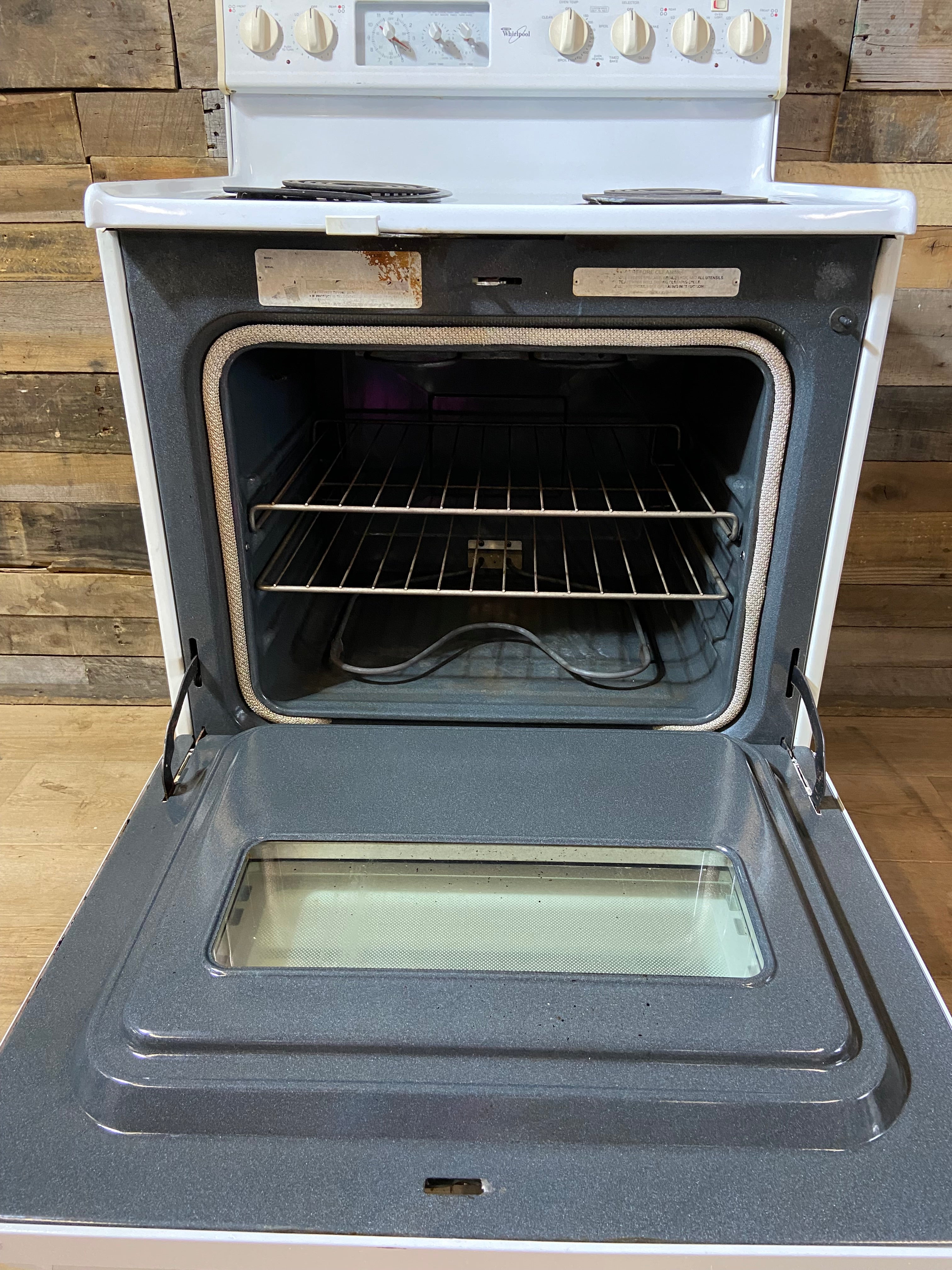 Whirlpool White 4 Burner Coil Top Range