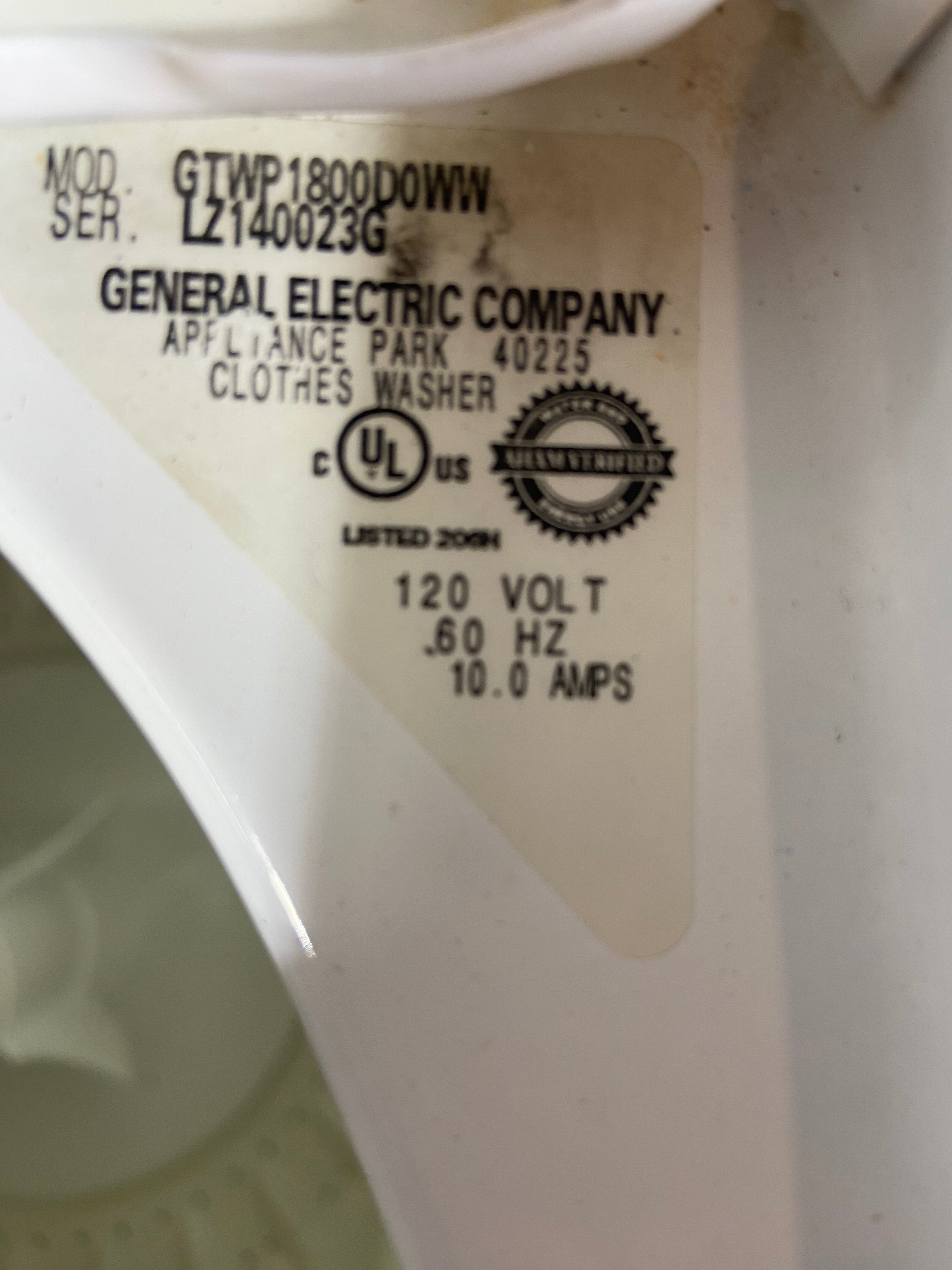 GE Top Load Old School Washer