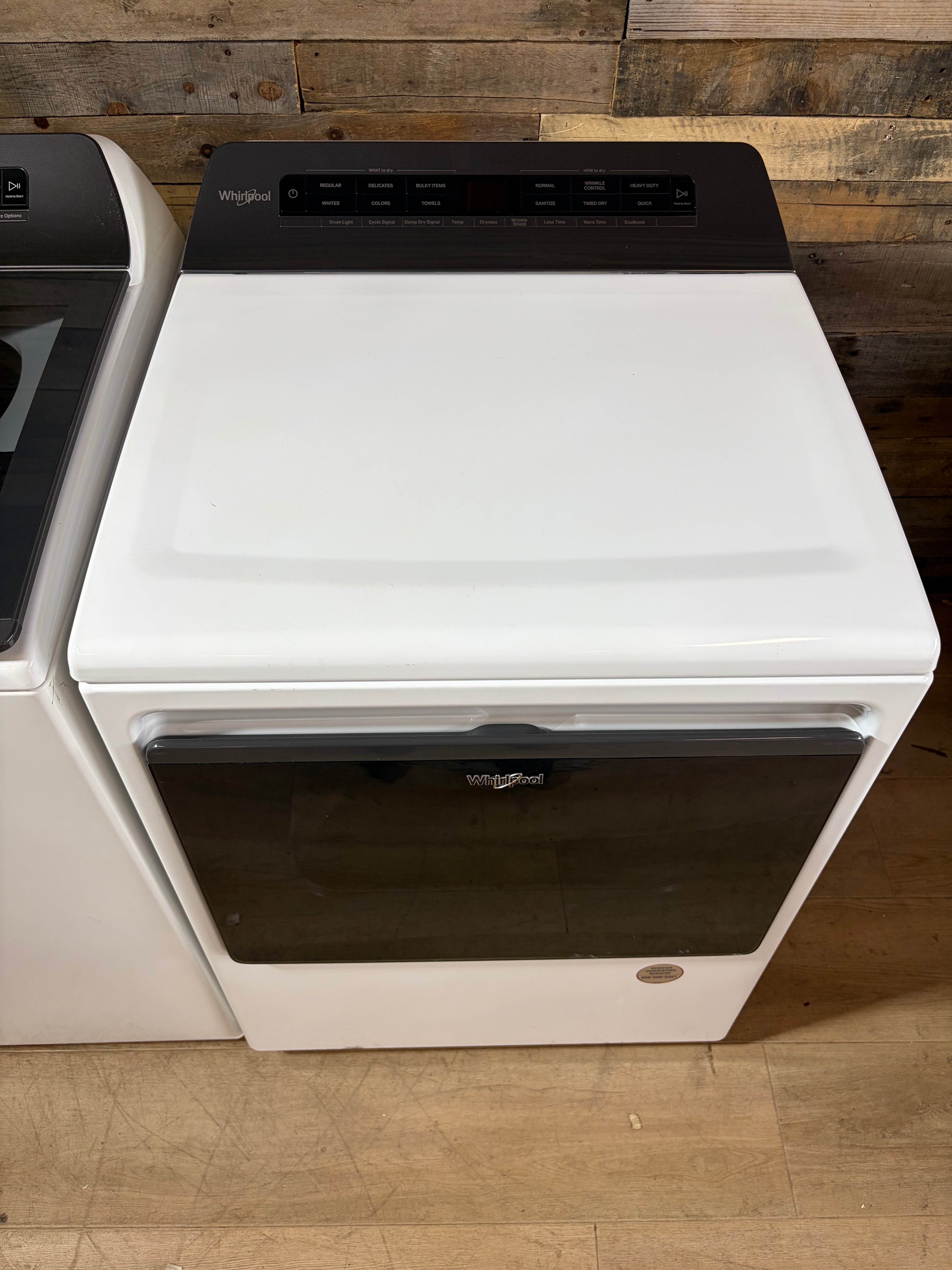 Whirlpool Top Load Glass Lid Washer Dryer Set (Load and Go Dispenser)