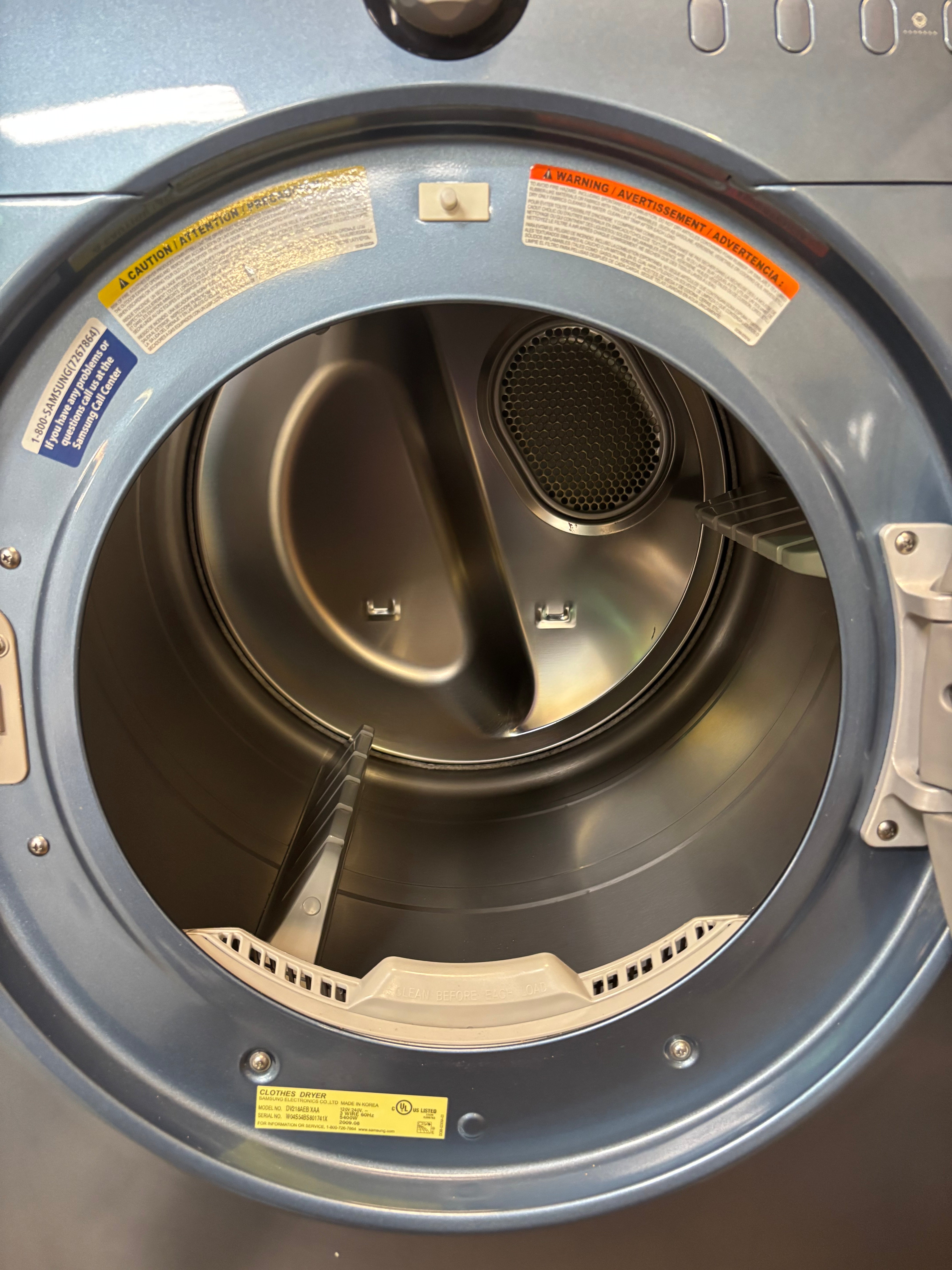 Blue Samsung Front Load Style Dryer