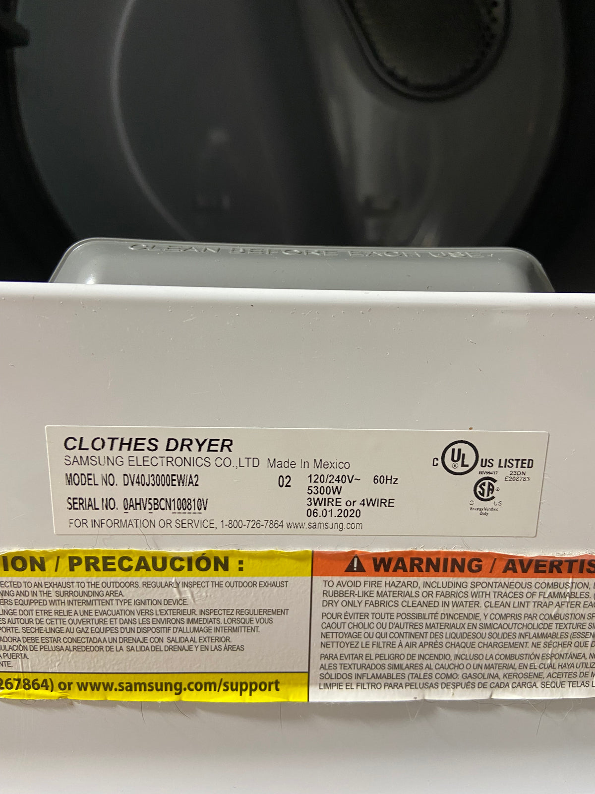 Samsung Large Capacity Top Load Washer & Dryer Set