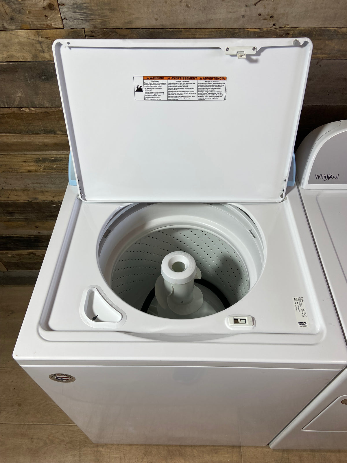 Whirlpool Top Load Grey Panel Washer & Dryer Set
