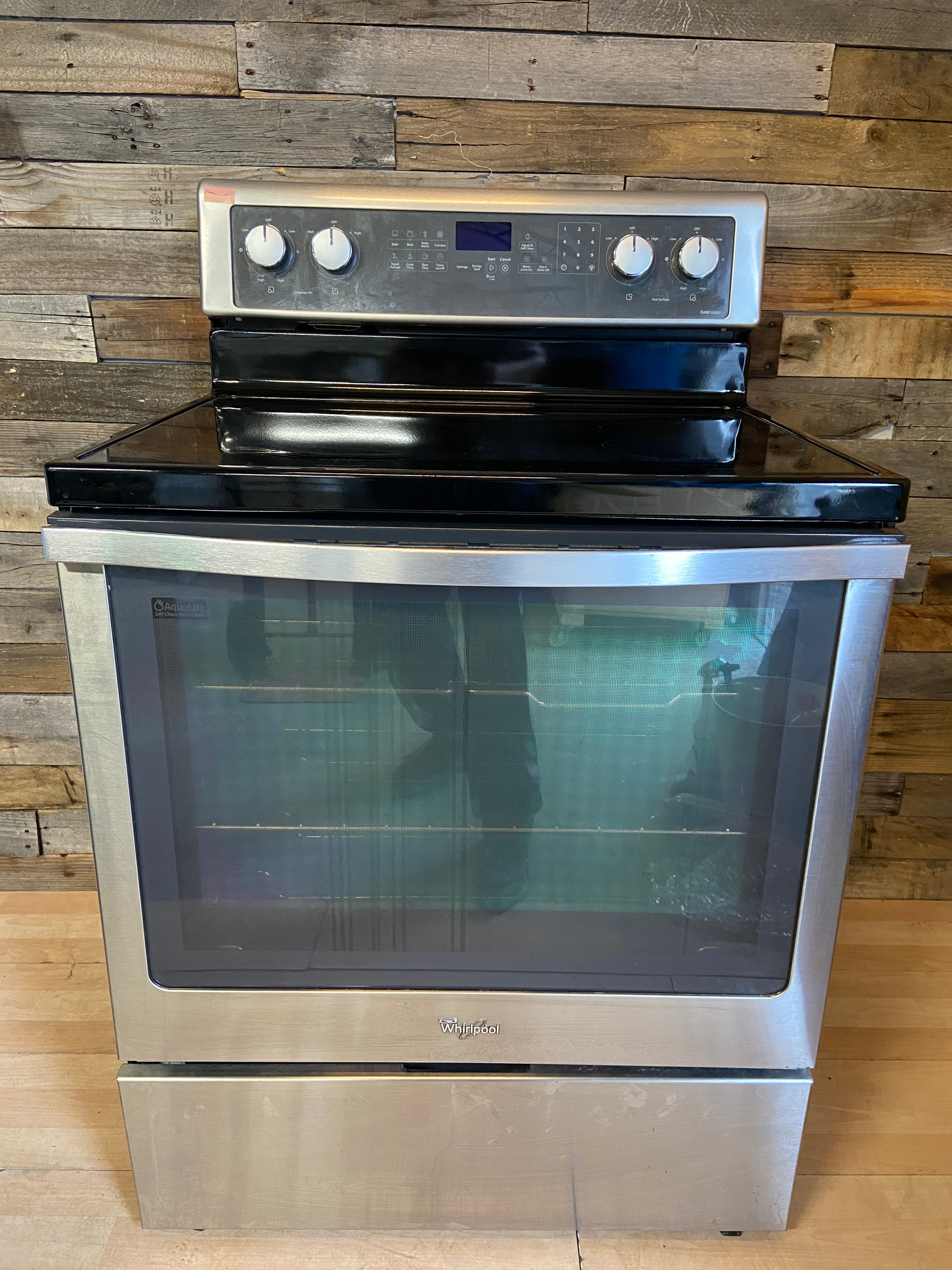 Whirlpool Stainless Glass Top Convection Range